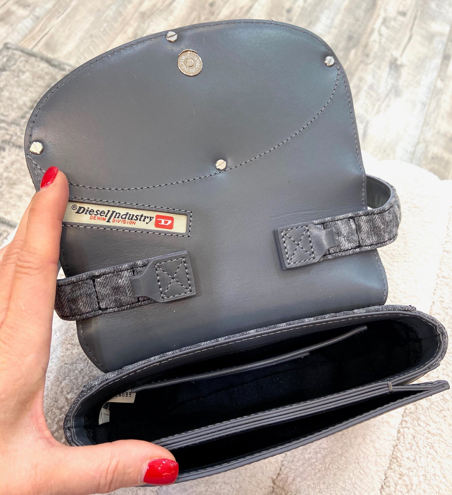 DIESEL 1DR DENIM SHOULDER BAG