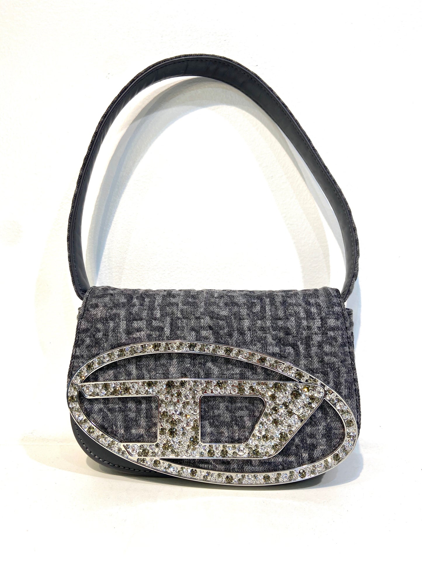 DIESEL 1DR DENIM SHOULDER BAG