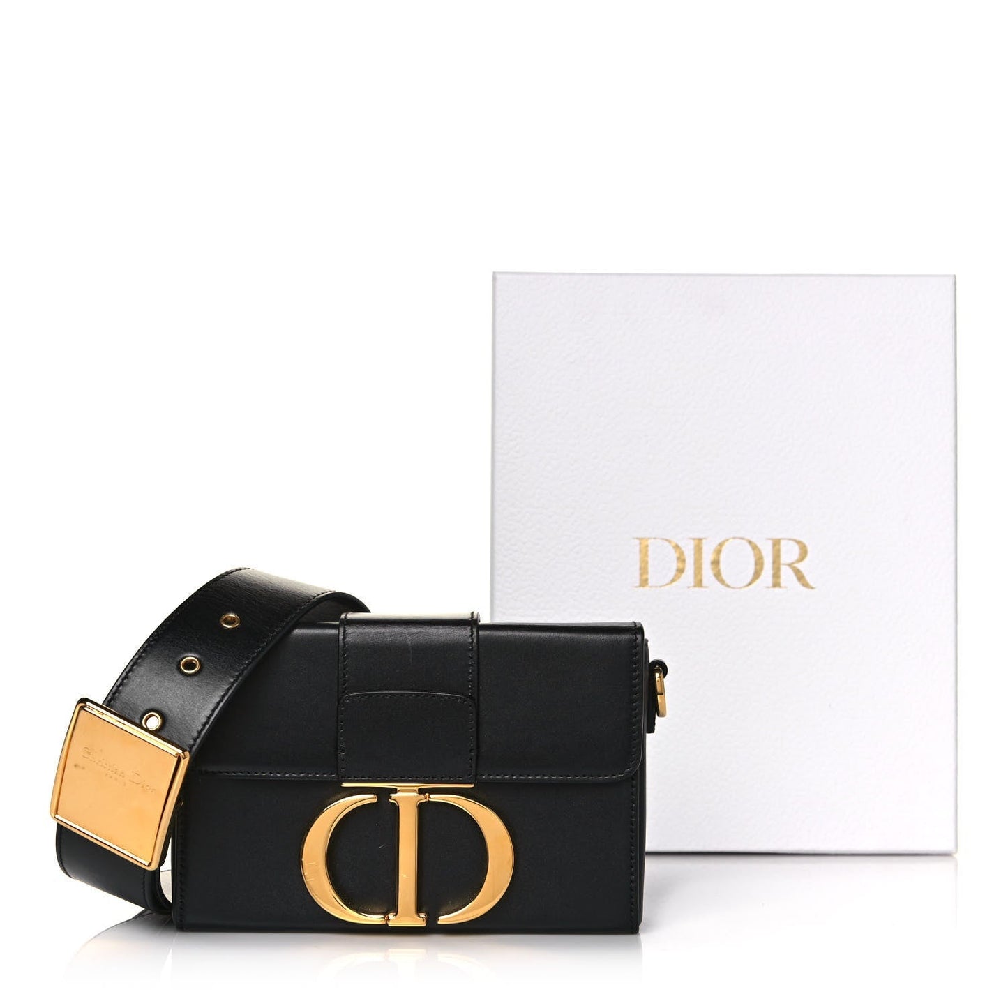 DIOR BOX CALFSKIN LEATHER 30 MONTAIGNE SHOULDER BAG