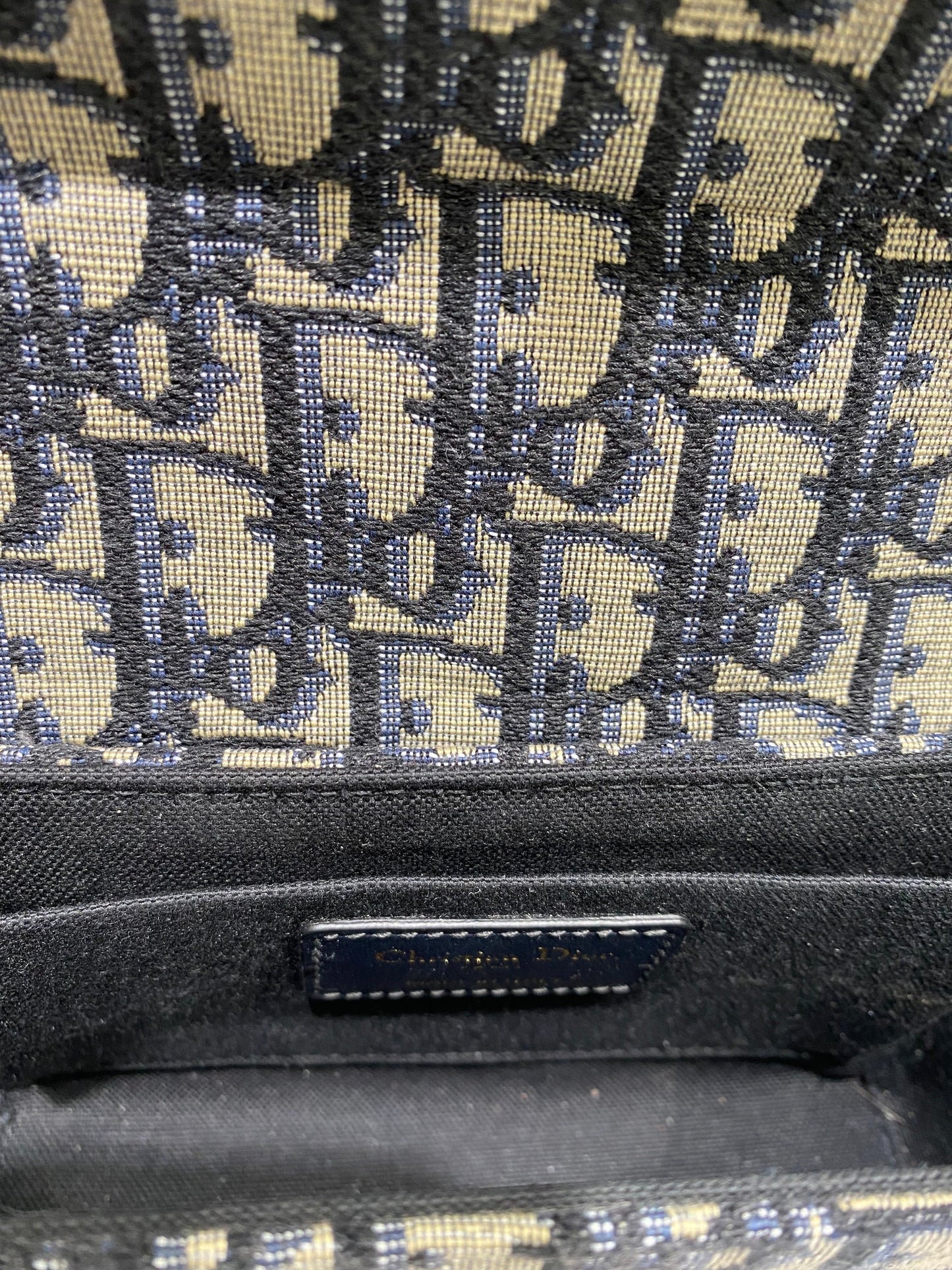 CHRISTIAN DIOR BLUE OBLIQUE 30 MONTAIGNE BOX BAG
