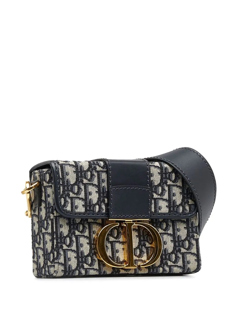 CHRISTIAN DIOR BLUE OBLIQUE 30 MONTAIGNE BOX BAG