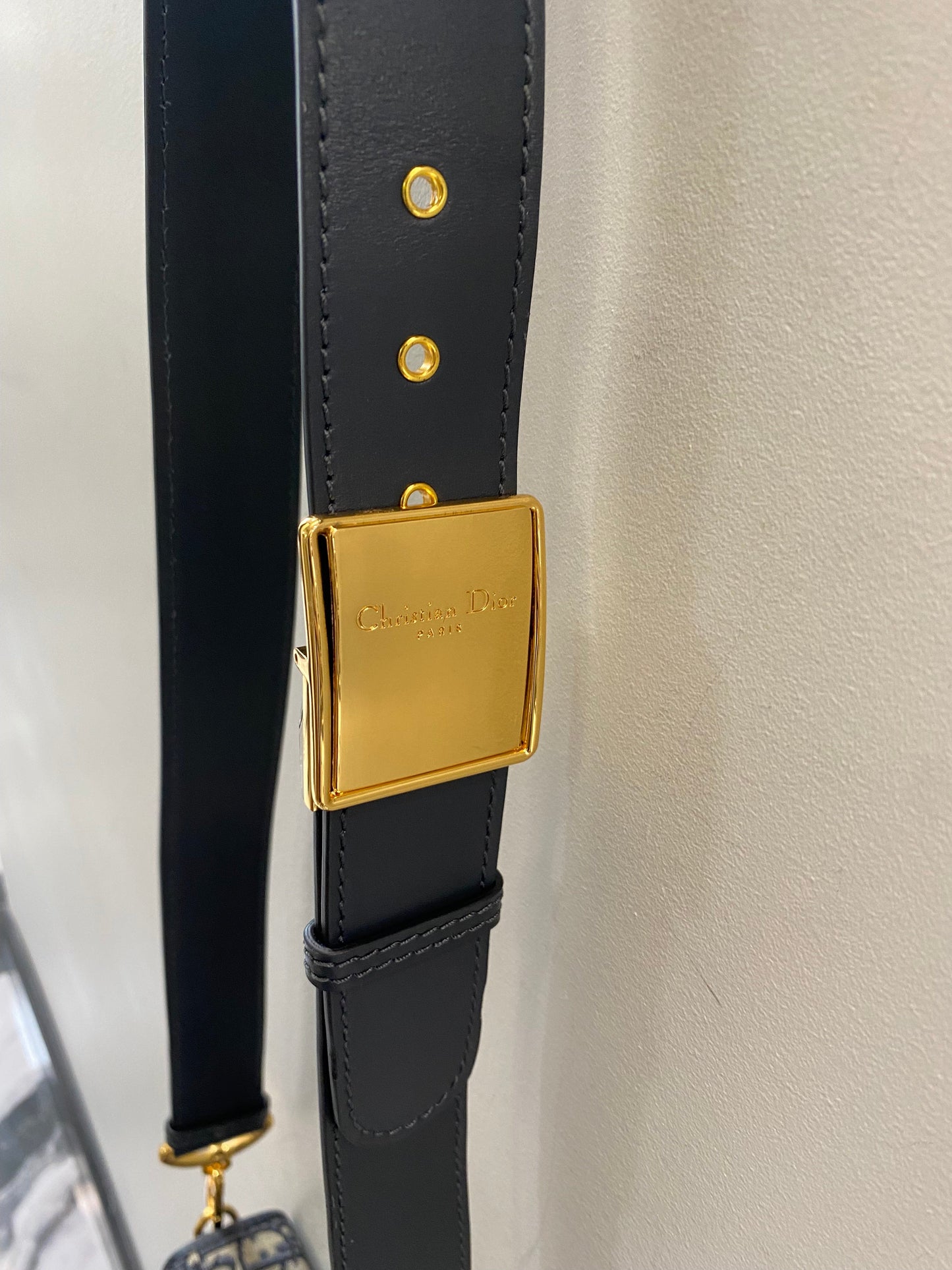 CHRISTIAN DIOR BLUE OBLIQUE 30 MONTAIGNE BOX BAG