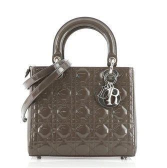 CHRISTIAN DIOR QUILTED CANNAGE MEDIUM LADY DIOR BAG