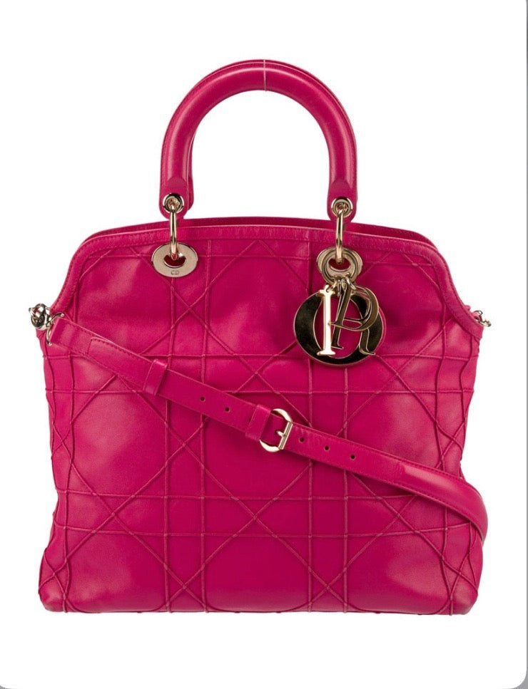 DIOR QUILTED LEATHER CANNAGE GRANVILLE BAG