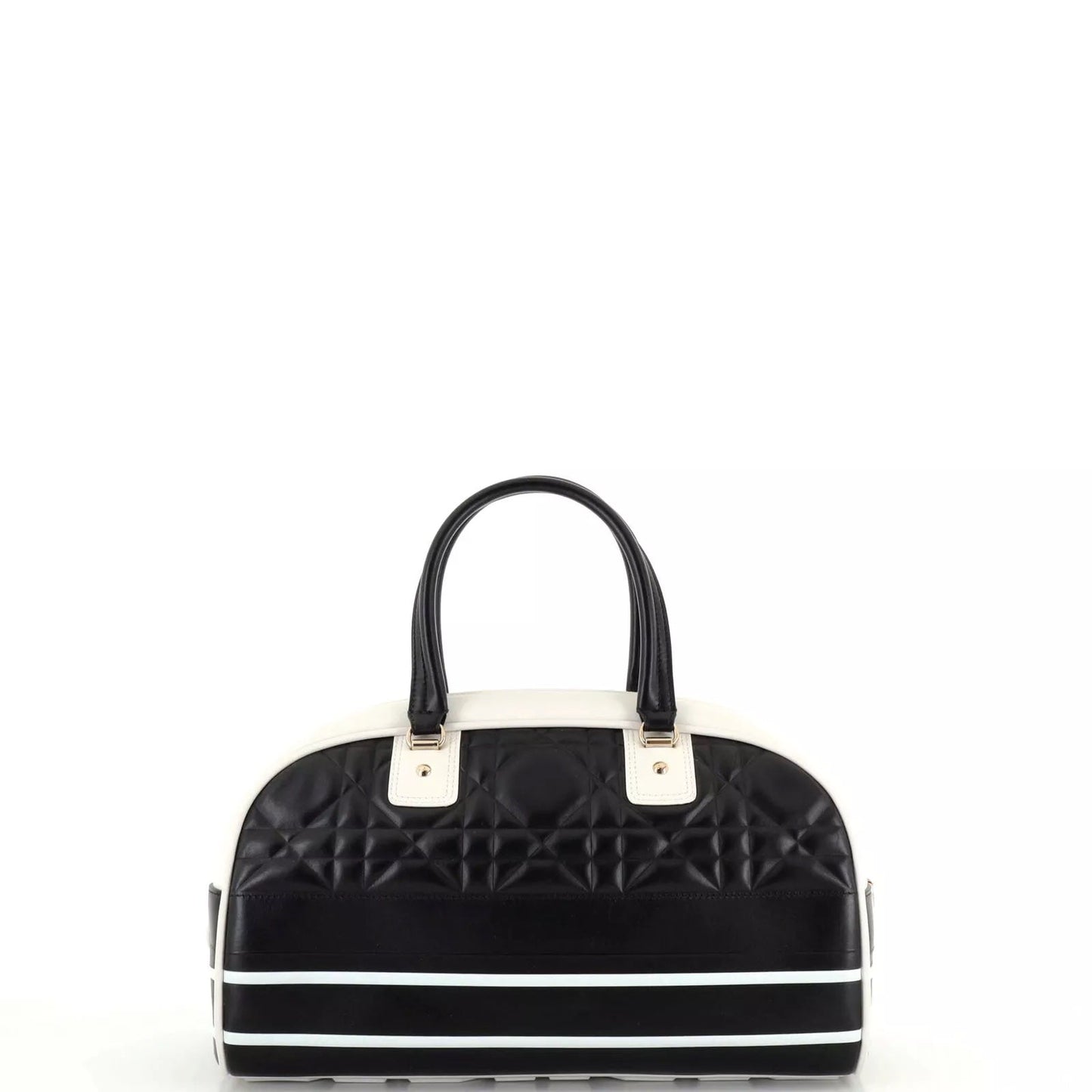 DIOR CANNAGE QUILTED LEATHER VIBE BOWLING BAG