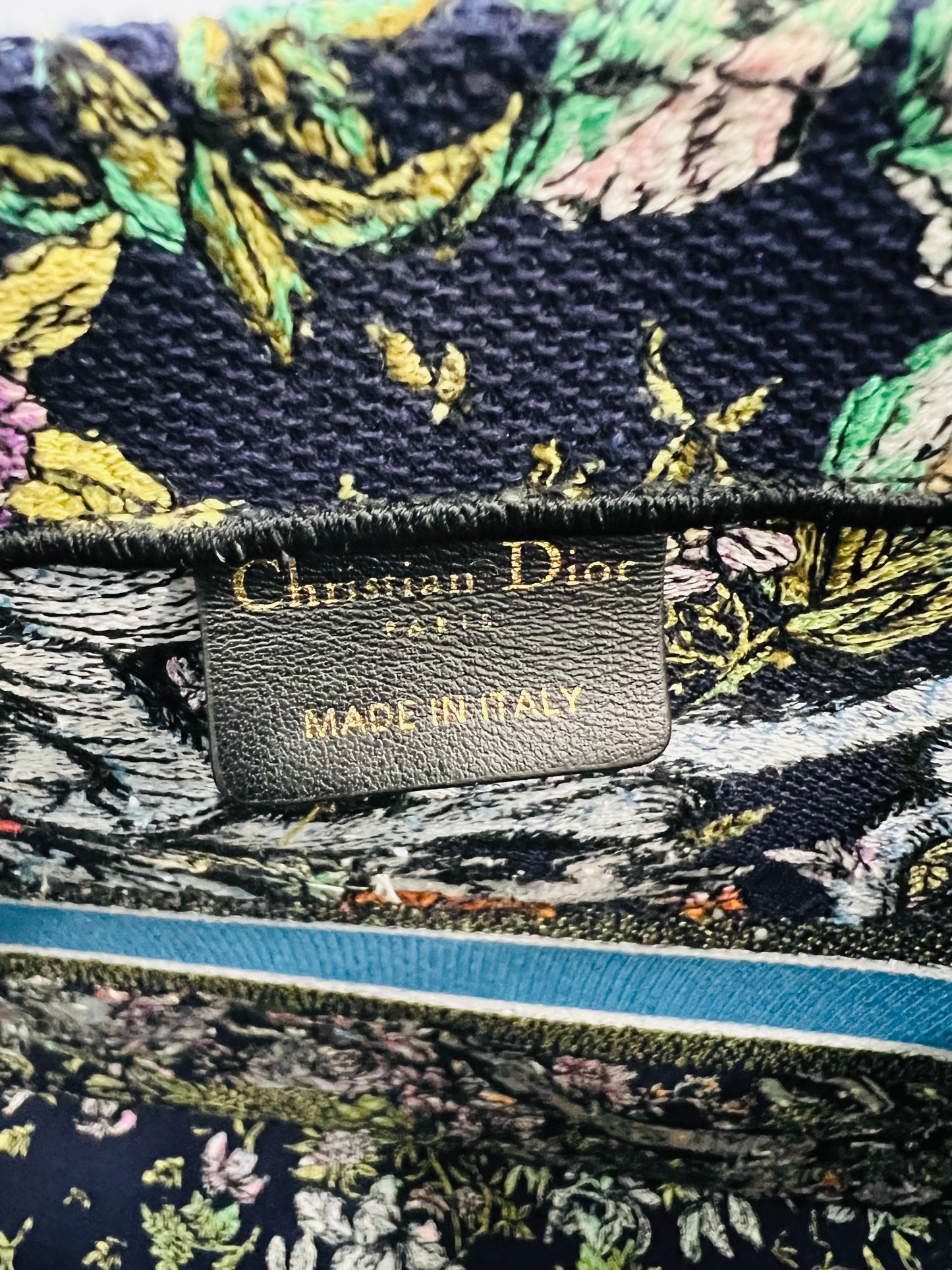DIOR CANVAS EMBROIDERED LARGE D-CONSTELLATION BOOK TOTE