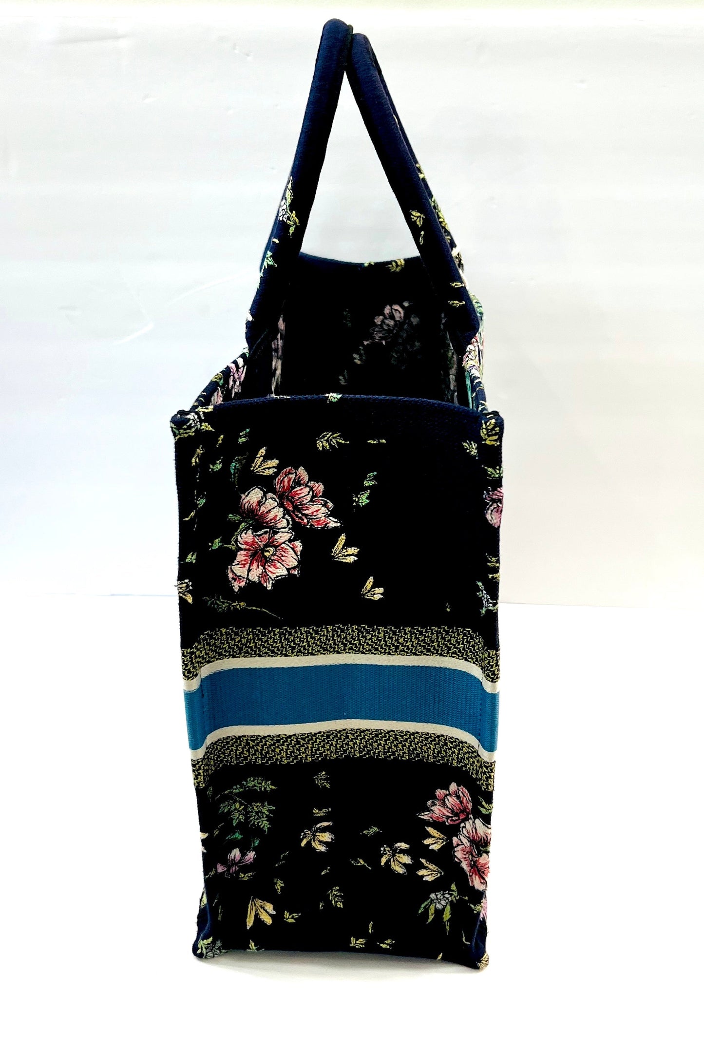 DIOR CANVAS EMBROIDERED LARGE D-CONSTELLATION BOOK TOTE