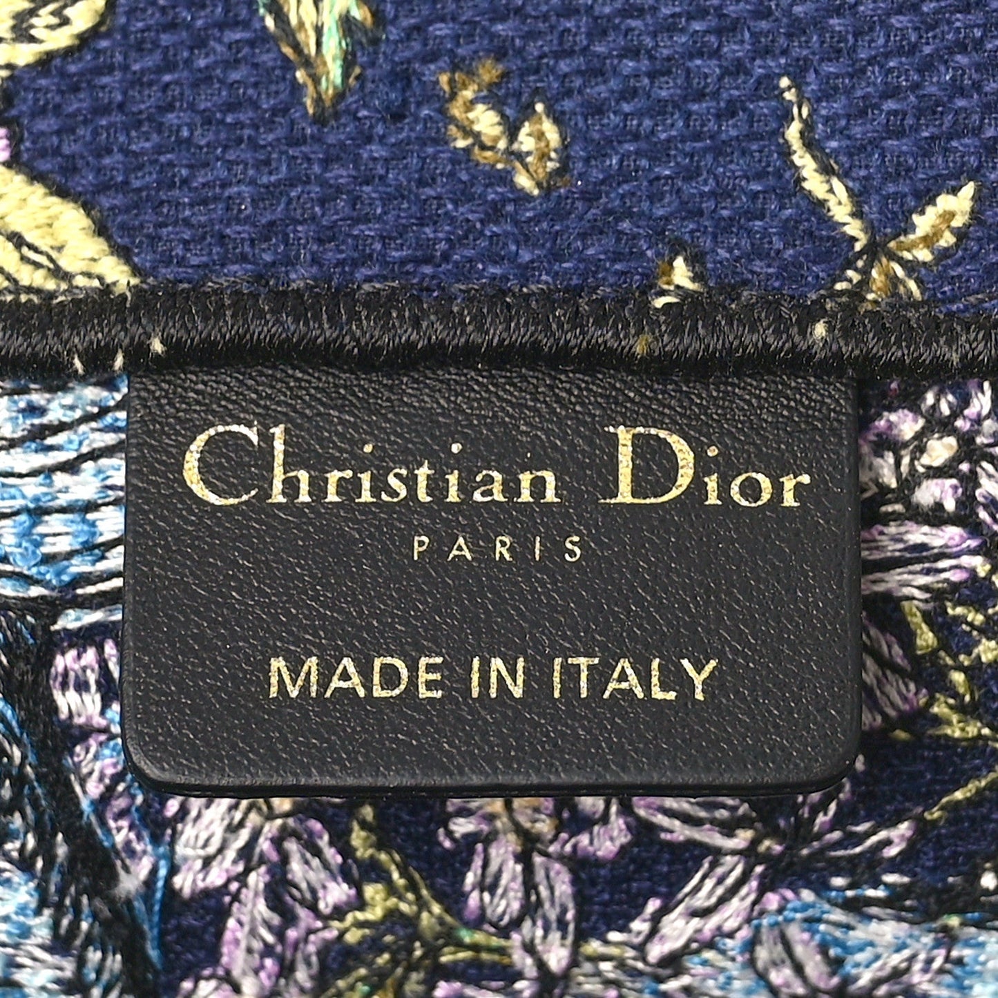 DIOR CANVAS EMBROIDERED LARGE D-CONSTELLATION BOOK TOTE