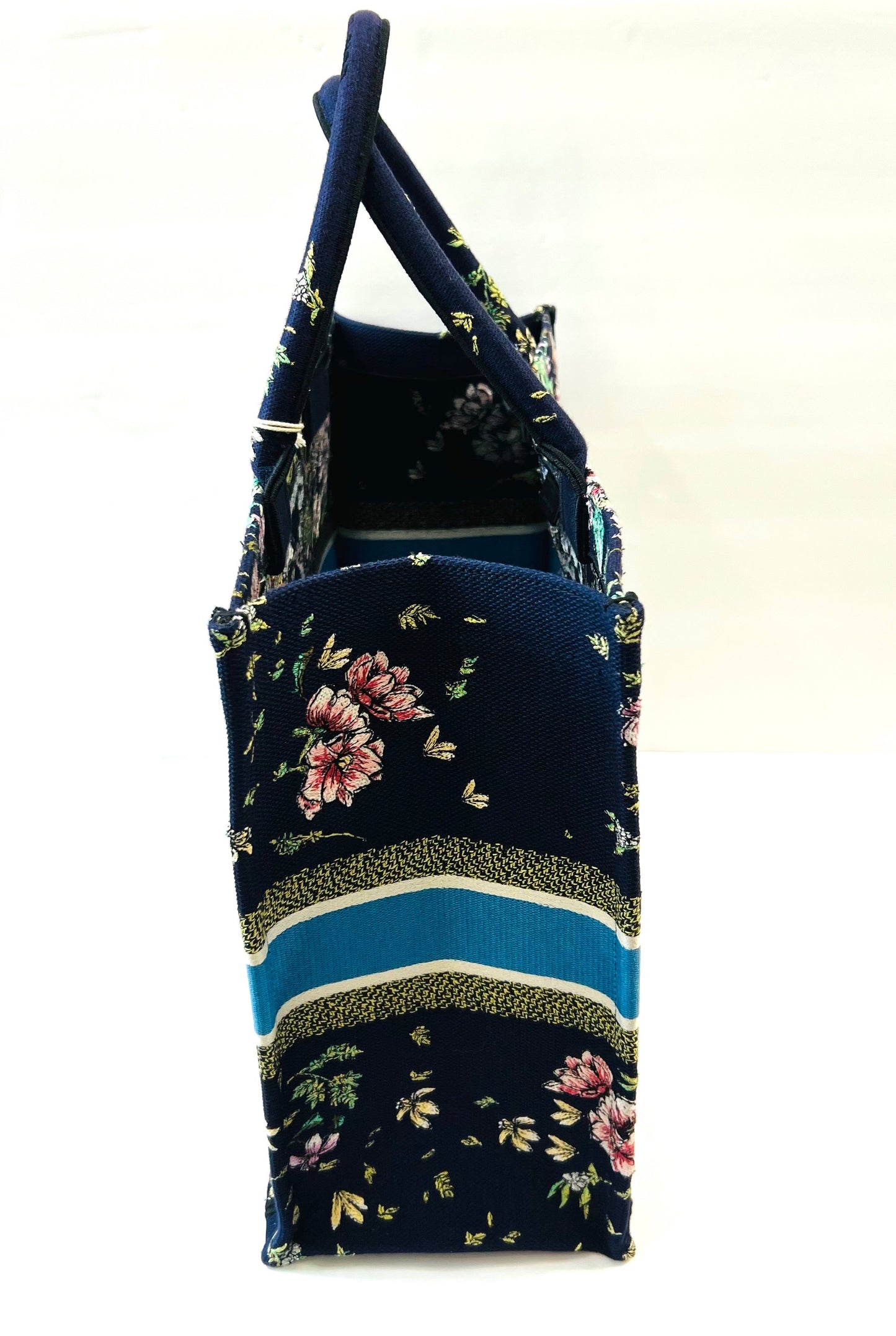 DIOR CANVAS EMBROIDERED LARGE D-CONSTELLATION BOOK TOTE