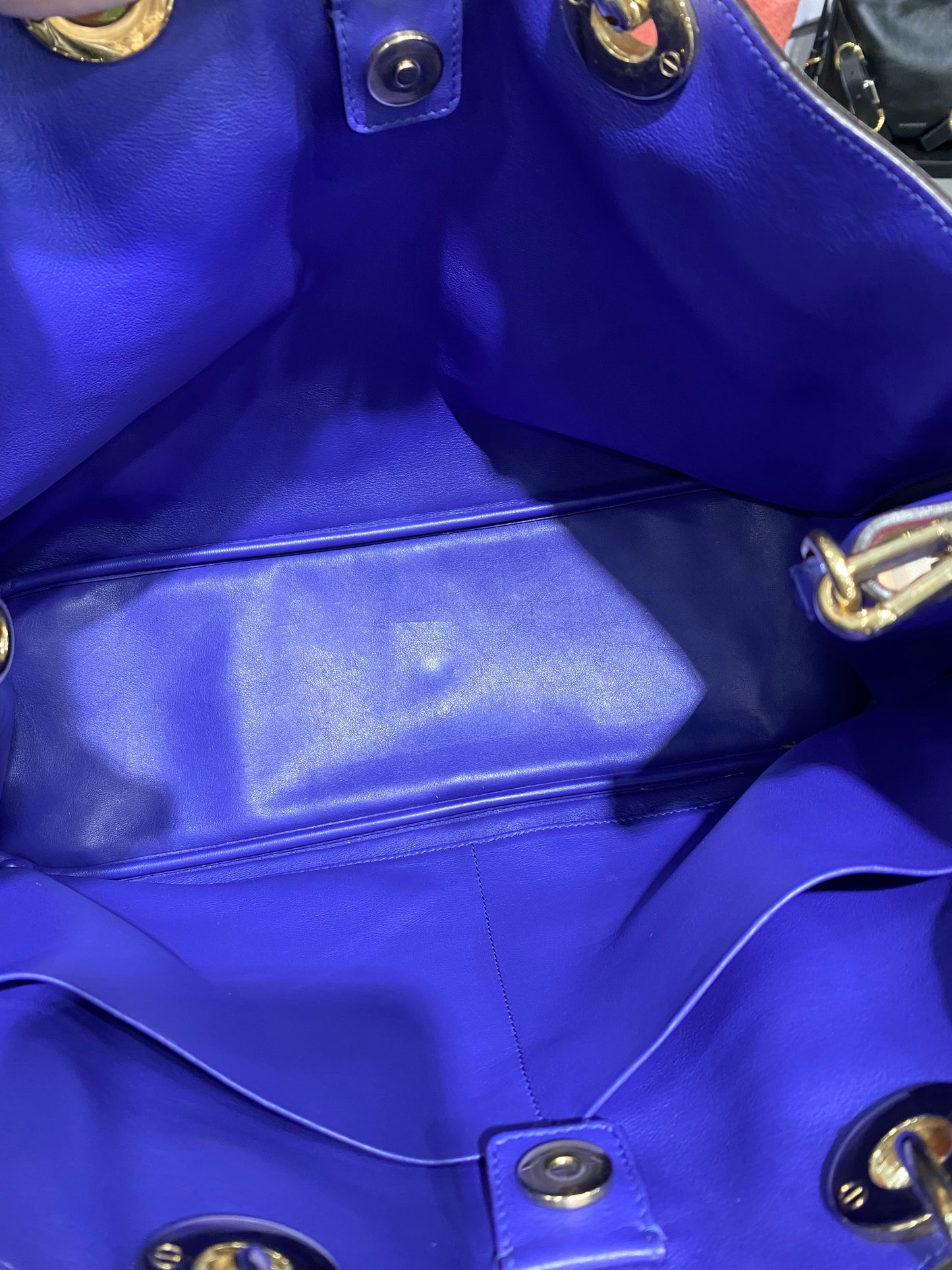 DIOR DIORISSIMO TRI-COLOR CALFSKIN LEATHER LARGE TOTE BAG