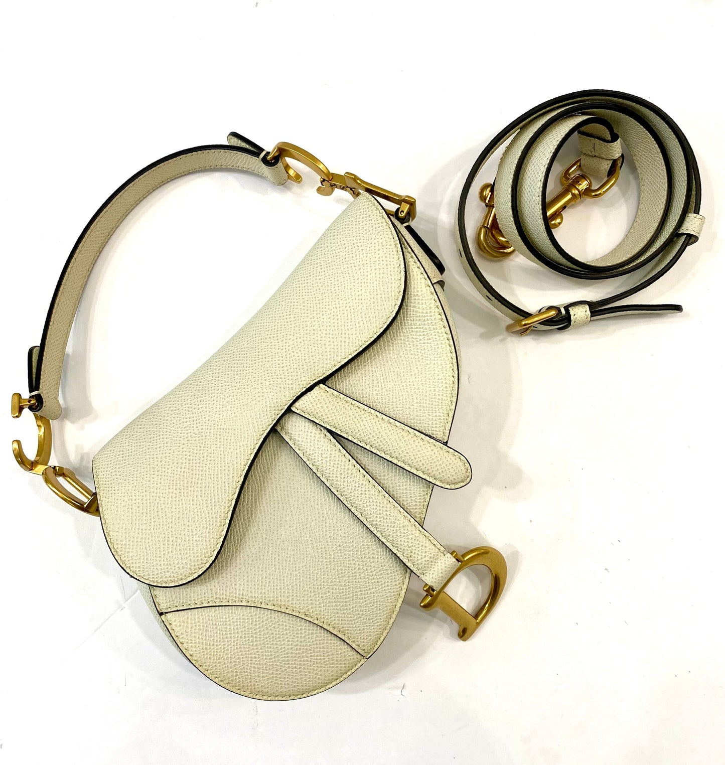 DIOR CALFSKIN LEATHER MINI SADDLE BAG WITH A STRAP