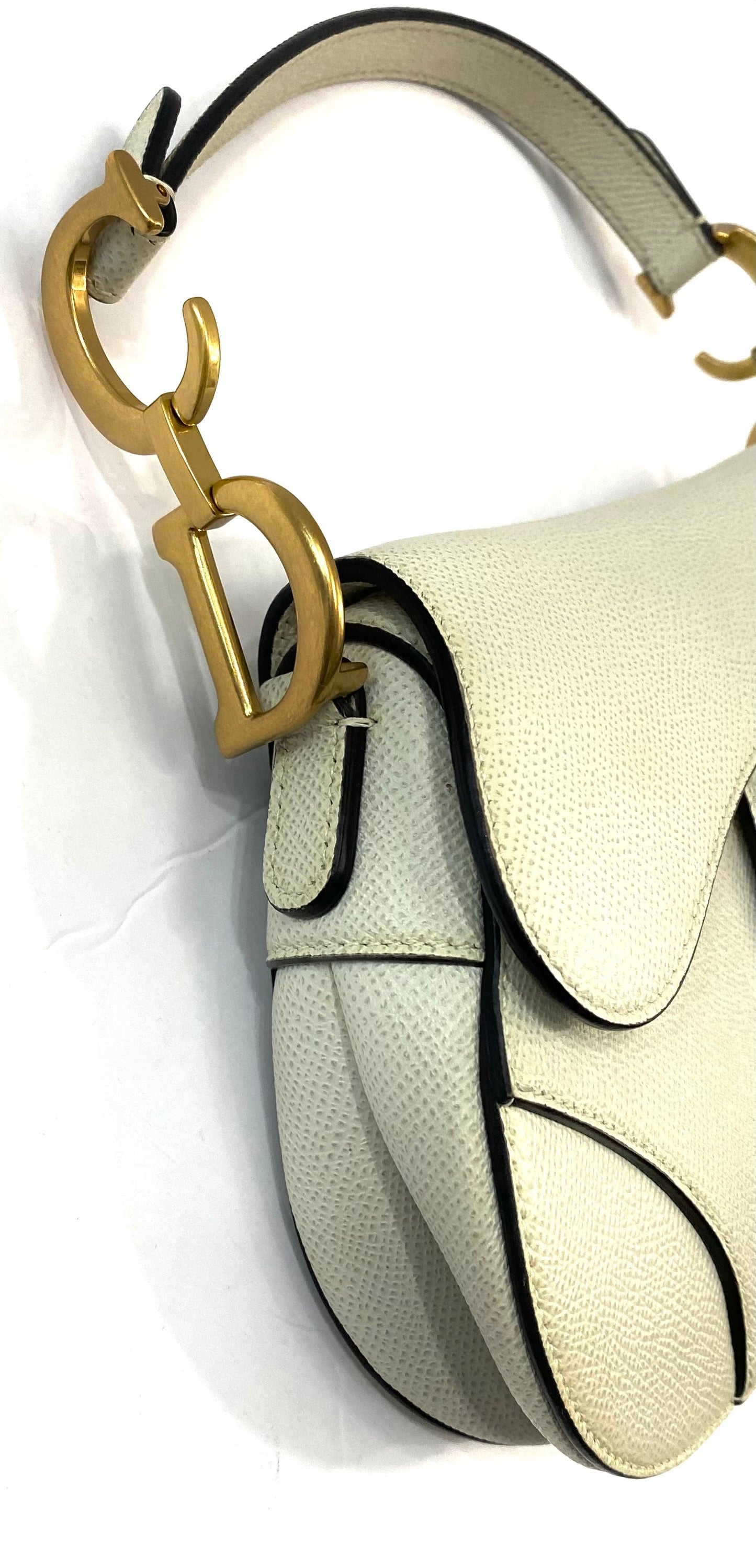 DIOR CALFSKIN LEATHER MINI SADDLE BAG WITH A STRAP