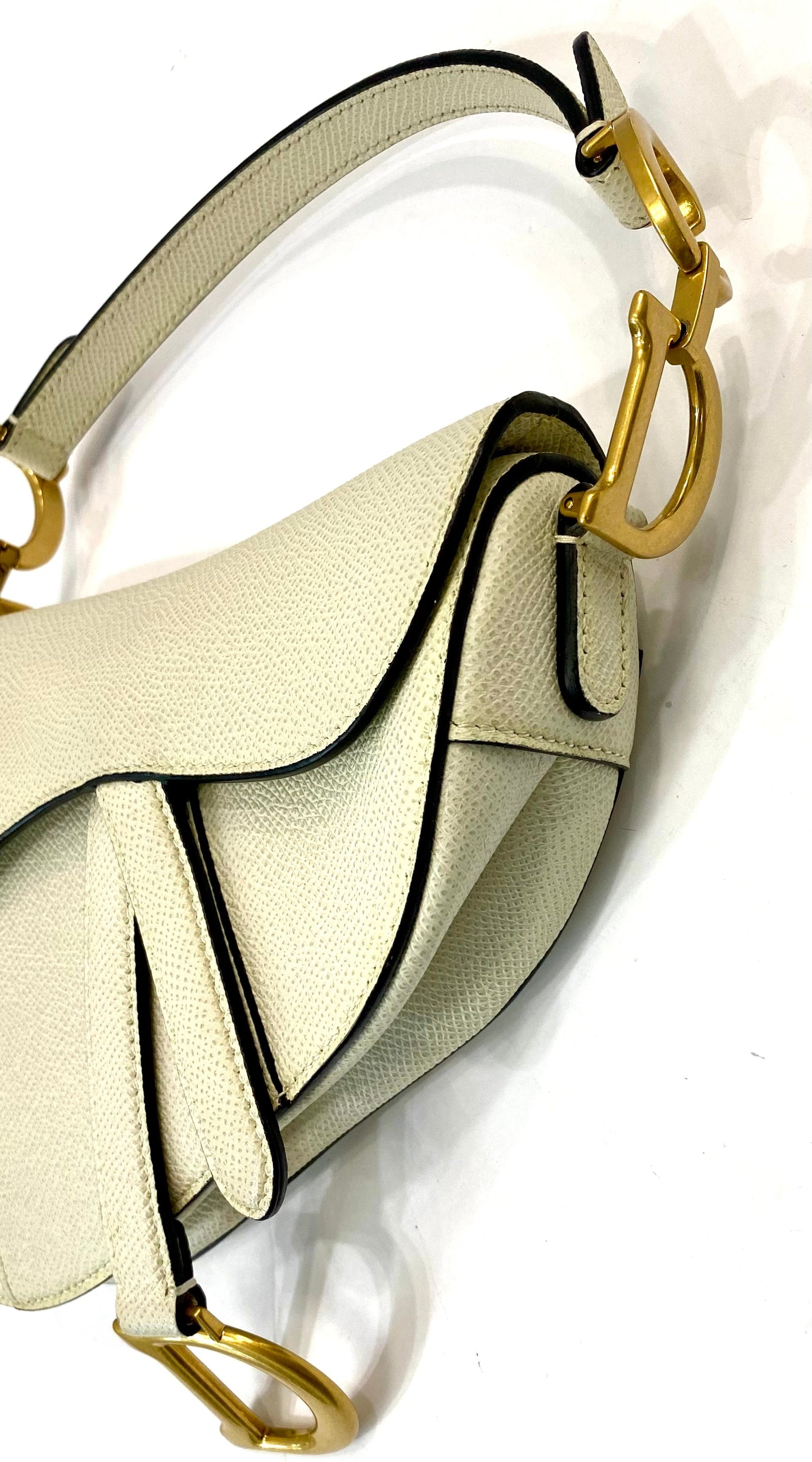DIOR CALFSKIN LEATHER MINI SADDLE BAG WITH A STRAP