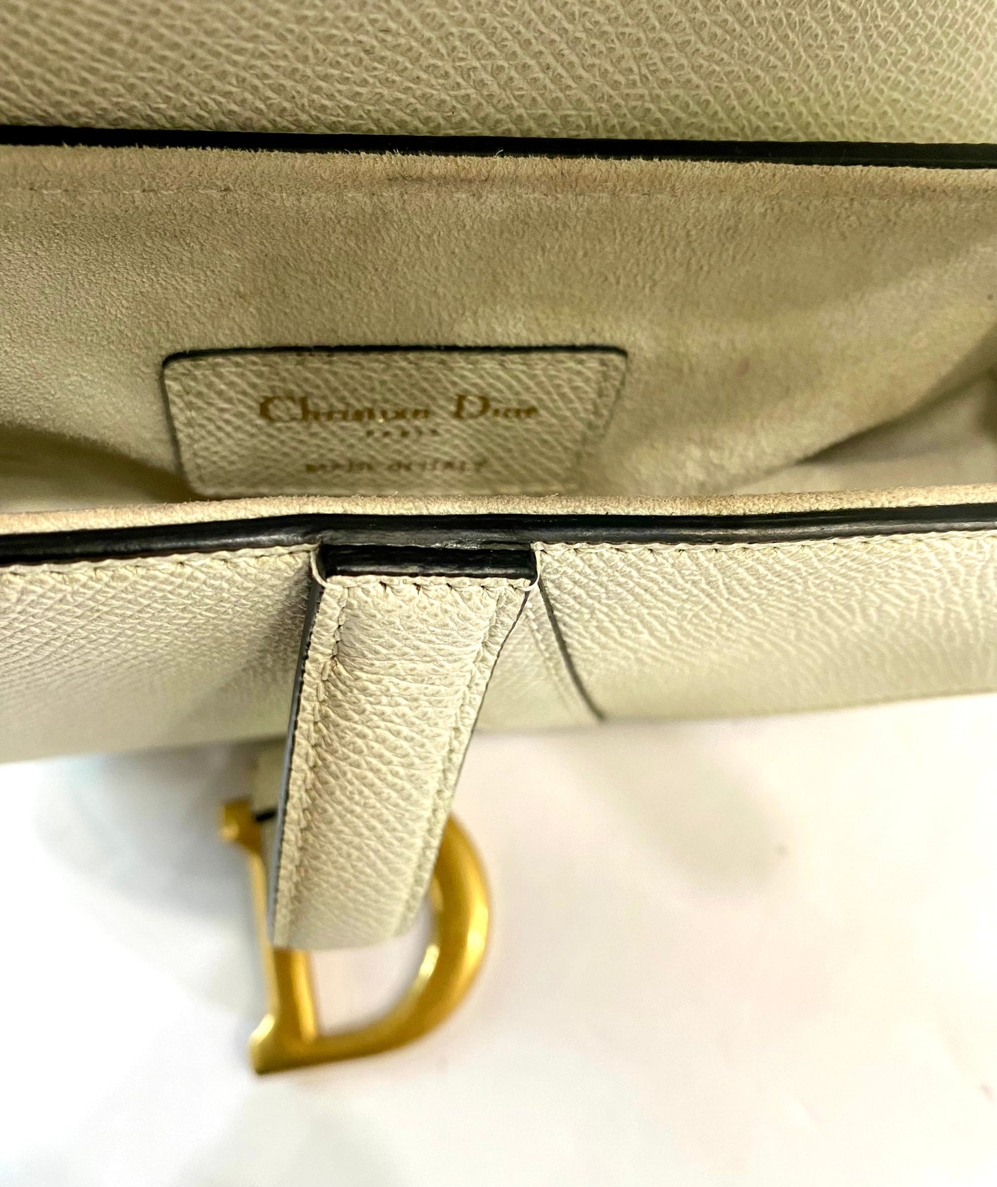 DIOR CALFSKIN LEATHER MINI SADDLE BAG WITH A STRAP
