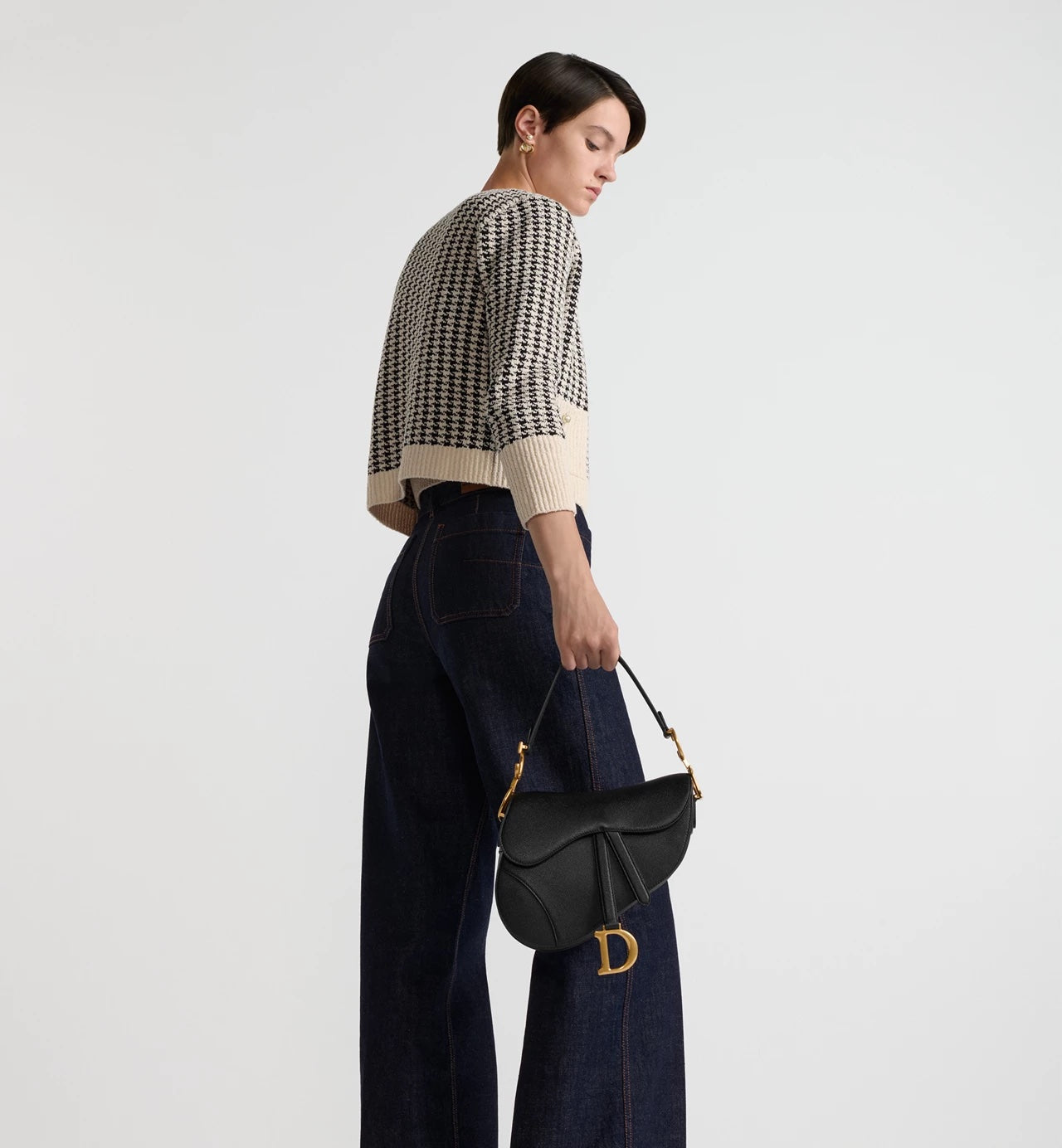 DIOR GRAINED CALFSKIN SADDLE BAG