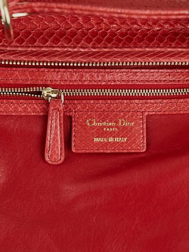DIOR PYTHON LEATHER LARGE LADY DIOR BAG