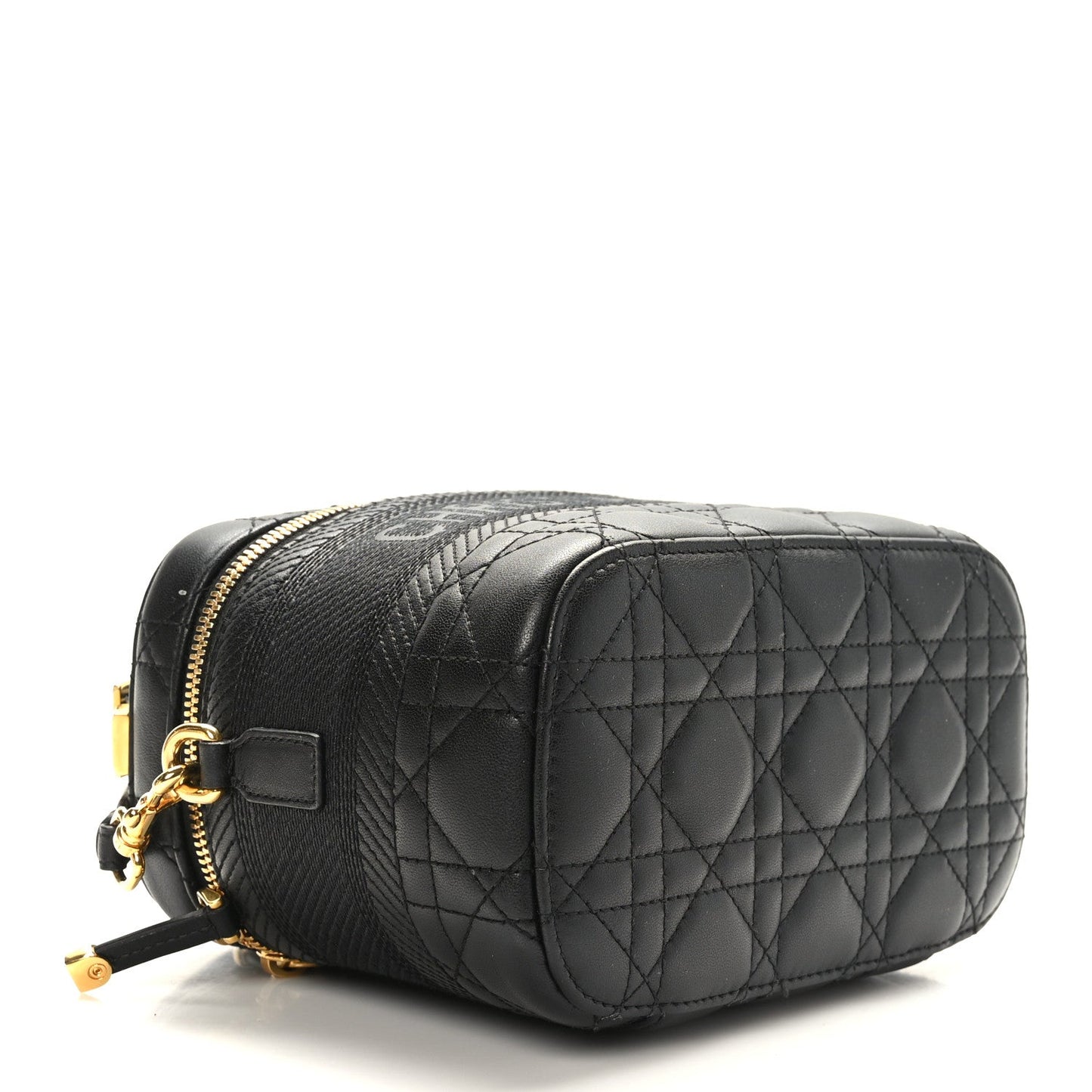 DIOR LAMBSKIN LEATHER CANNAGE SMALL DIORTRAVEL VANITY CASE