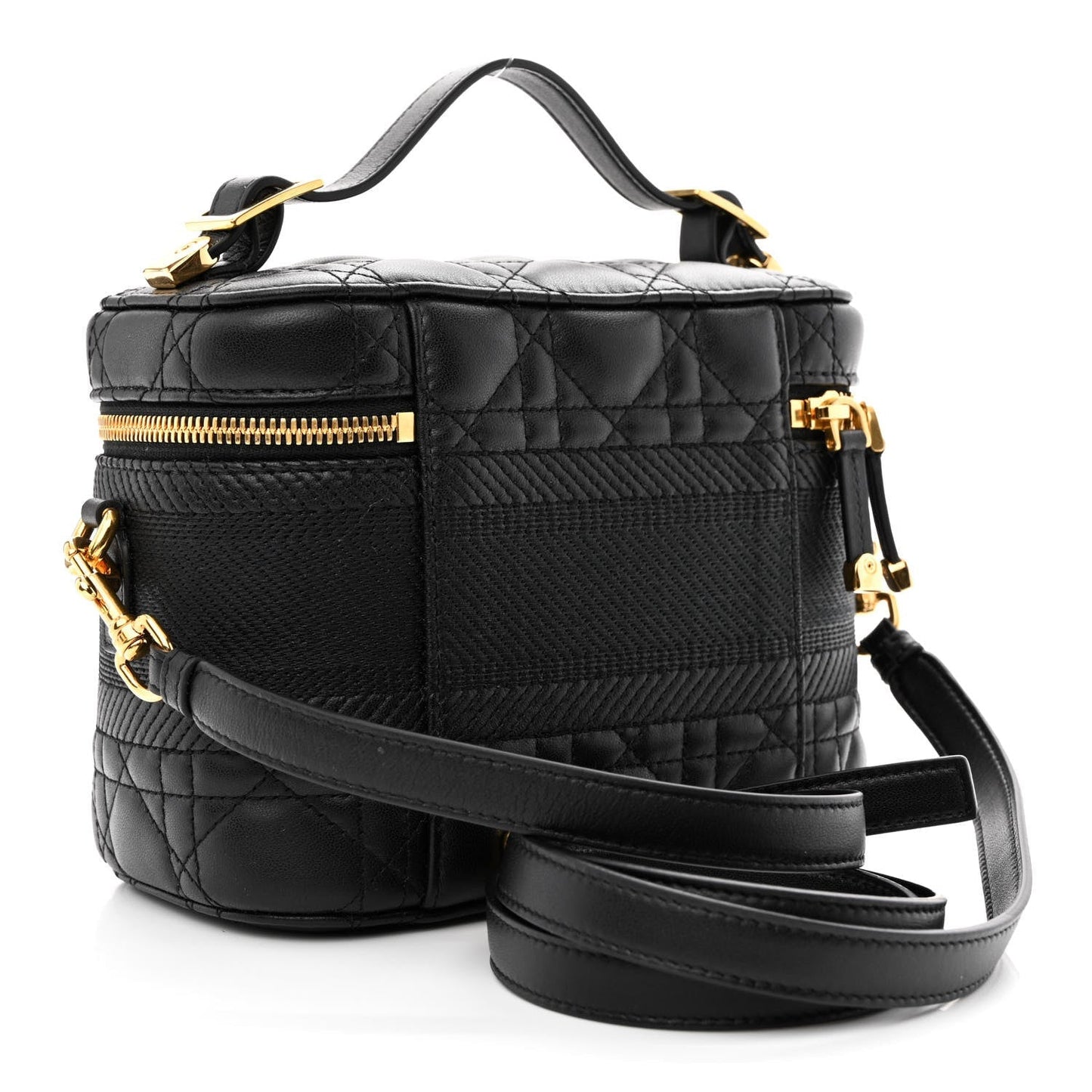 DIOR LAMBSKIN LEATHER CANNAGE SMALL DIORTRAVEL VANITY CASE