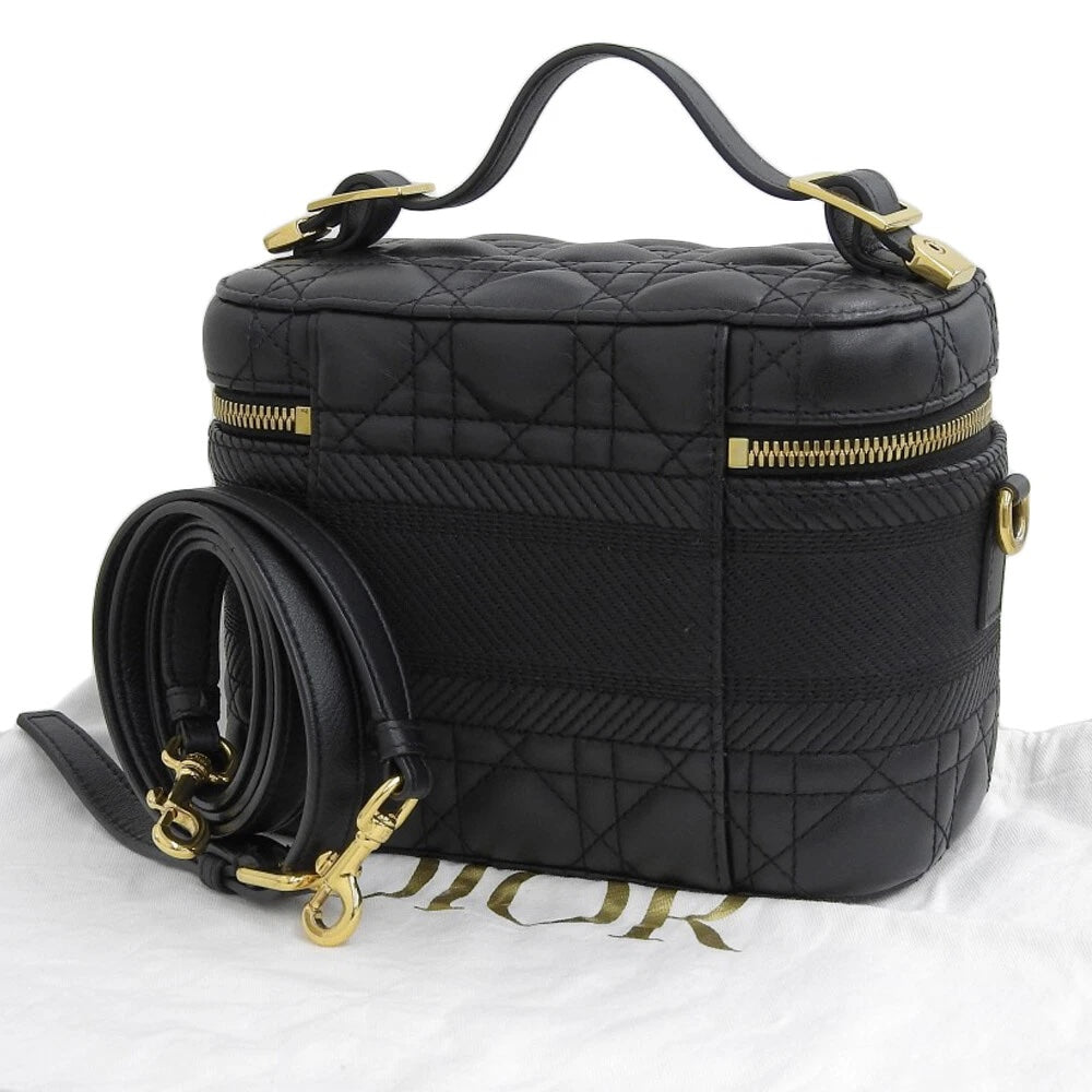 DIOR LAMBSKIN LEATHER CANNAGE SMALL DIORTRAVEL VANITY CASE