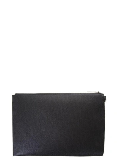 CHRISTIAN DIOR LATENIGHT PARIS CALFSKIN LEATHER CLUTCH WRISTLET