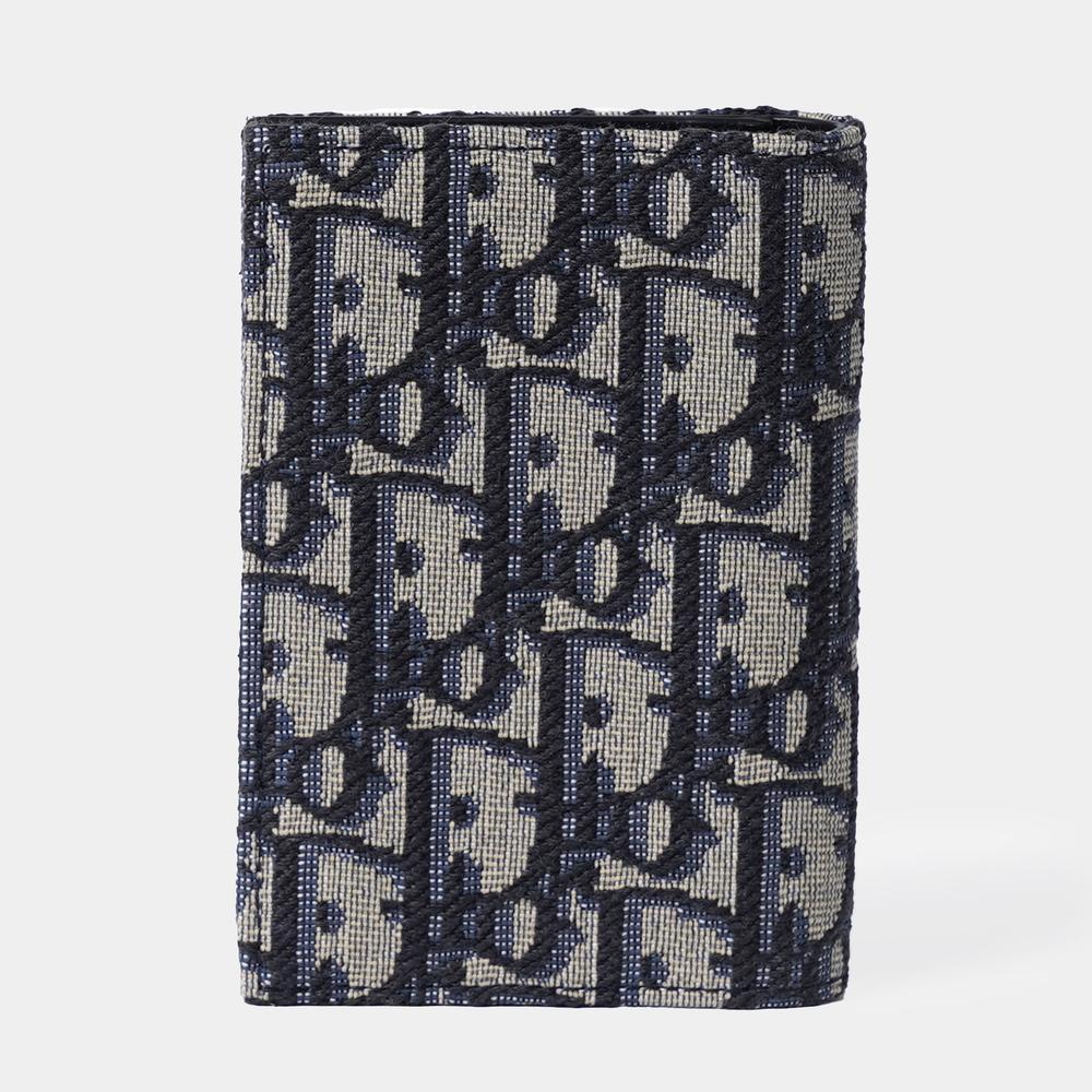 CHRISTIAN DIOR MONOGRAM OBLIQUE JACQUARD VERTICAL CARD HOLDER
