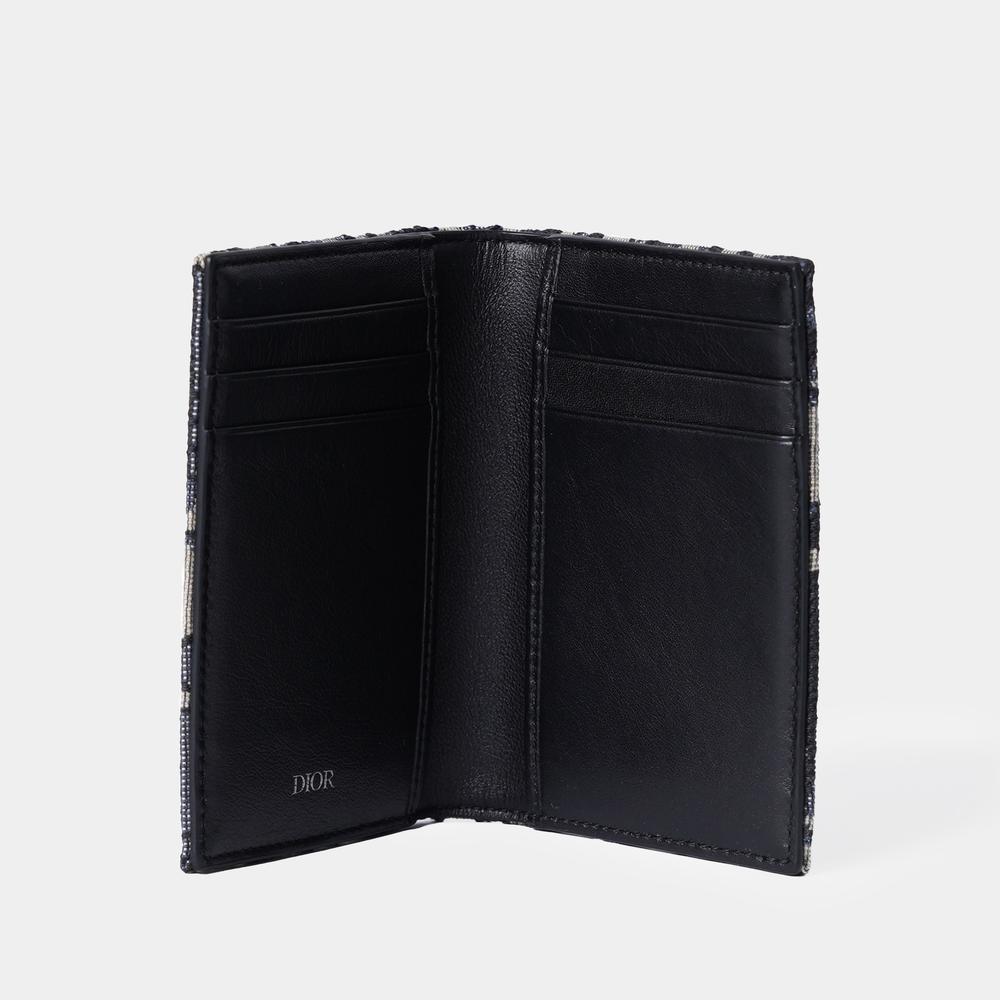 CHRISTIAN DIOR MONOGRAM OBLIQUE JACQUARD VERTICAL CARD HOLDER