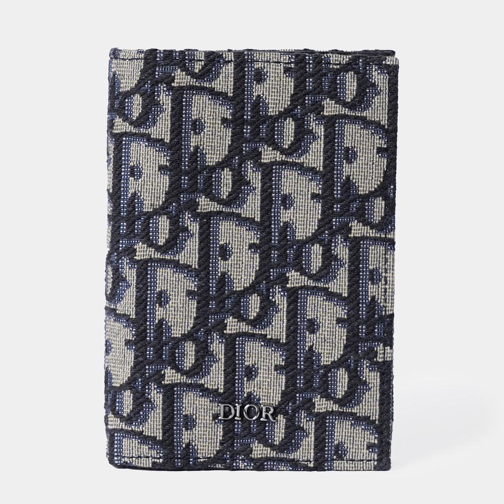CHRISTIAN DIOR MONOGRAM OBLIQUE JACQUARD VERTICAL CARD HOLDER