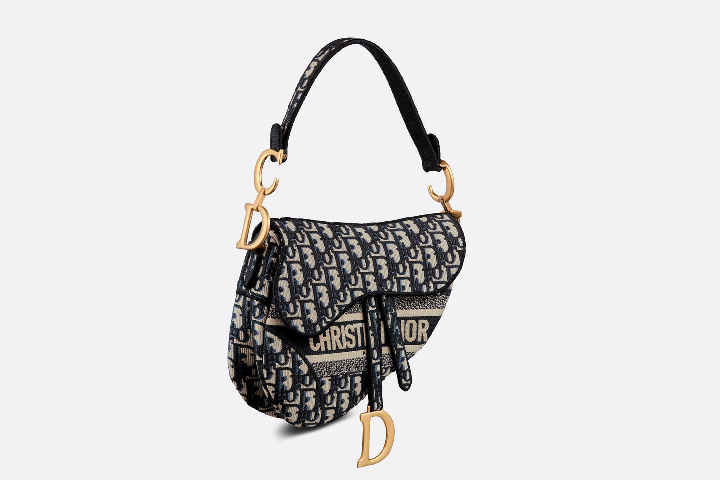DIOR OBLIQUE EMBROIDERY SADDLE BAG