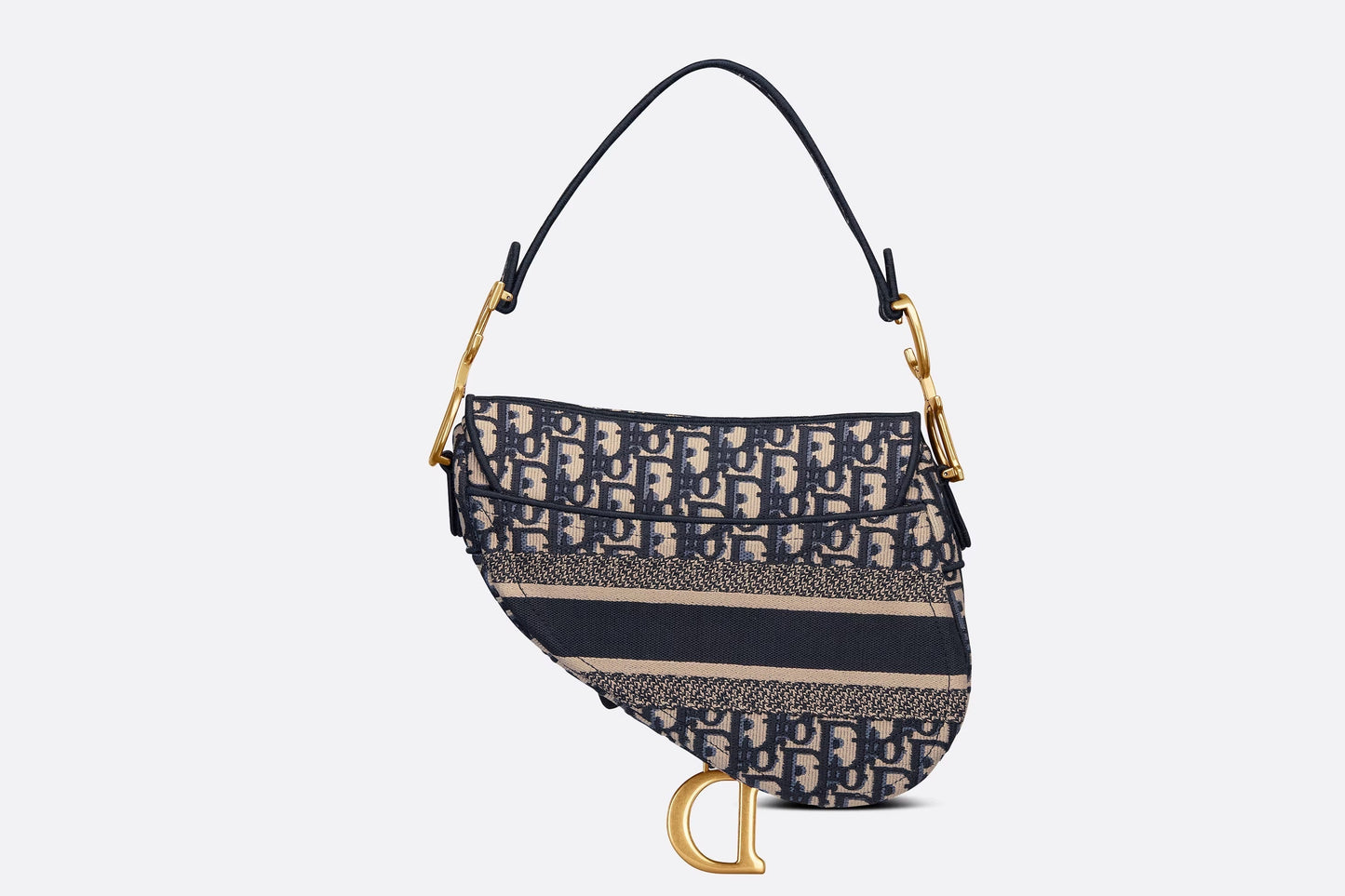 DIOR OBLIQUE EMBROIDERY SADDLE BAG