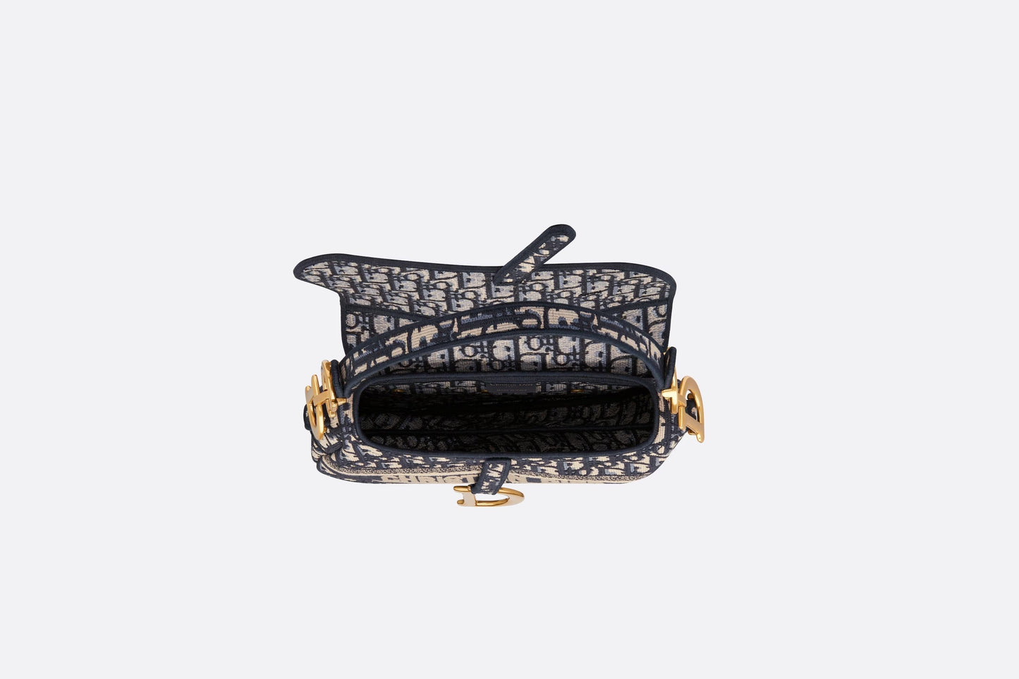 DIOR OBLIQUE EMBROIDERY SADDLE BAG