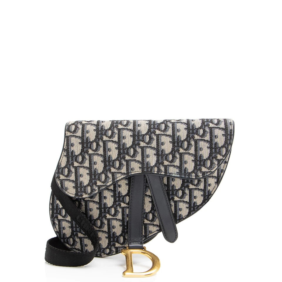 CHRISTIAN DIOR OBLIQUE SADDLE BELT BAG