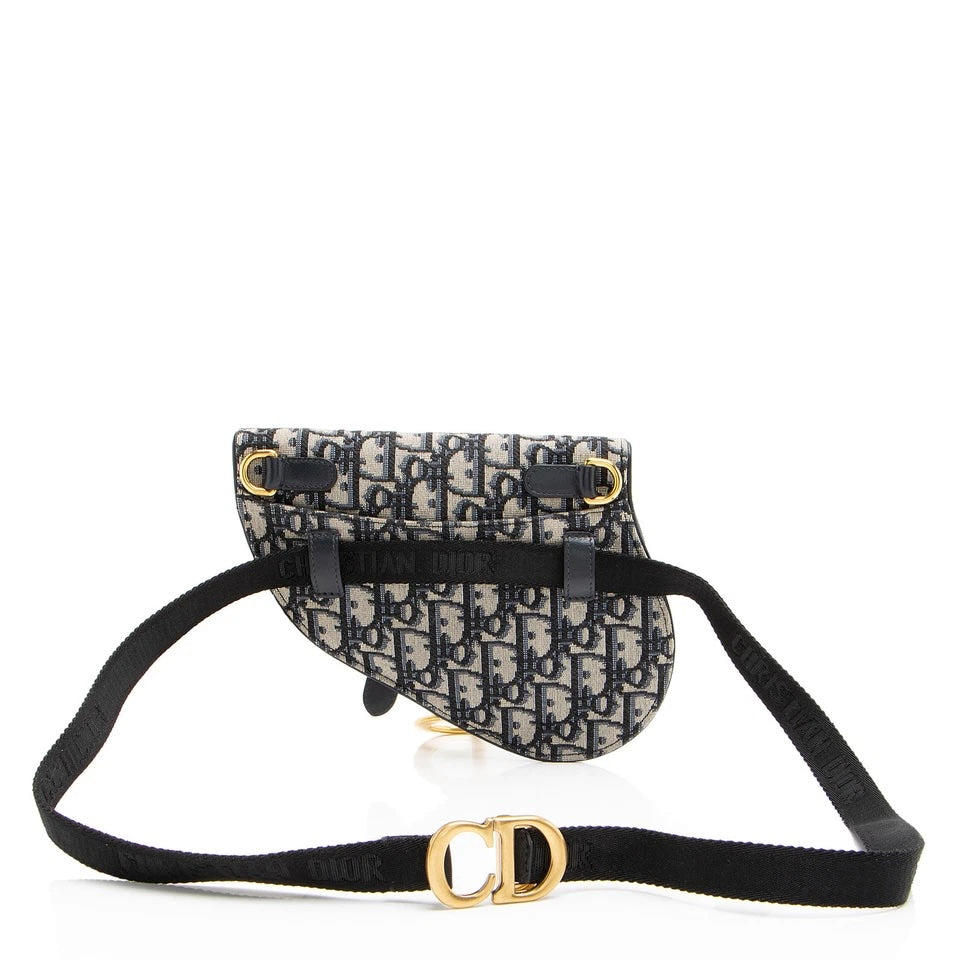 CHRISTIAN DIOR OBLIQUE SADDLE BELT BAG