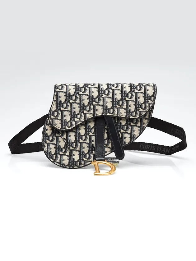 CHRISTIAN DIOR OBLIQUE SADDLE BELT BAG