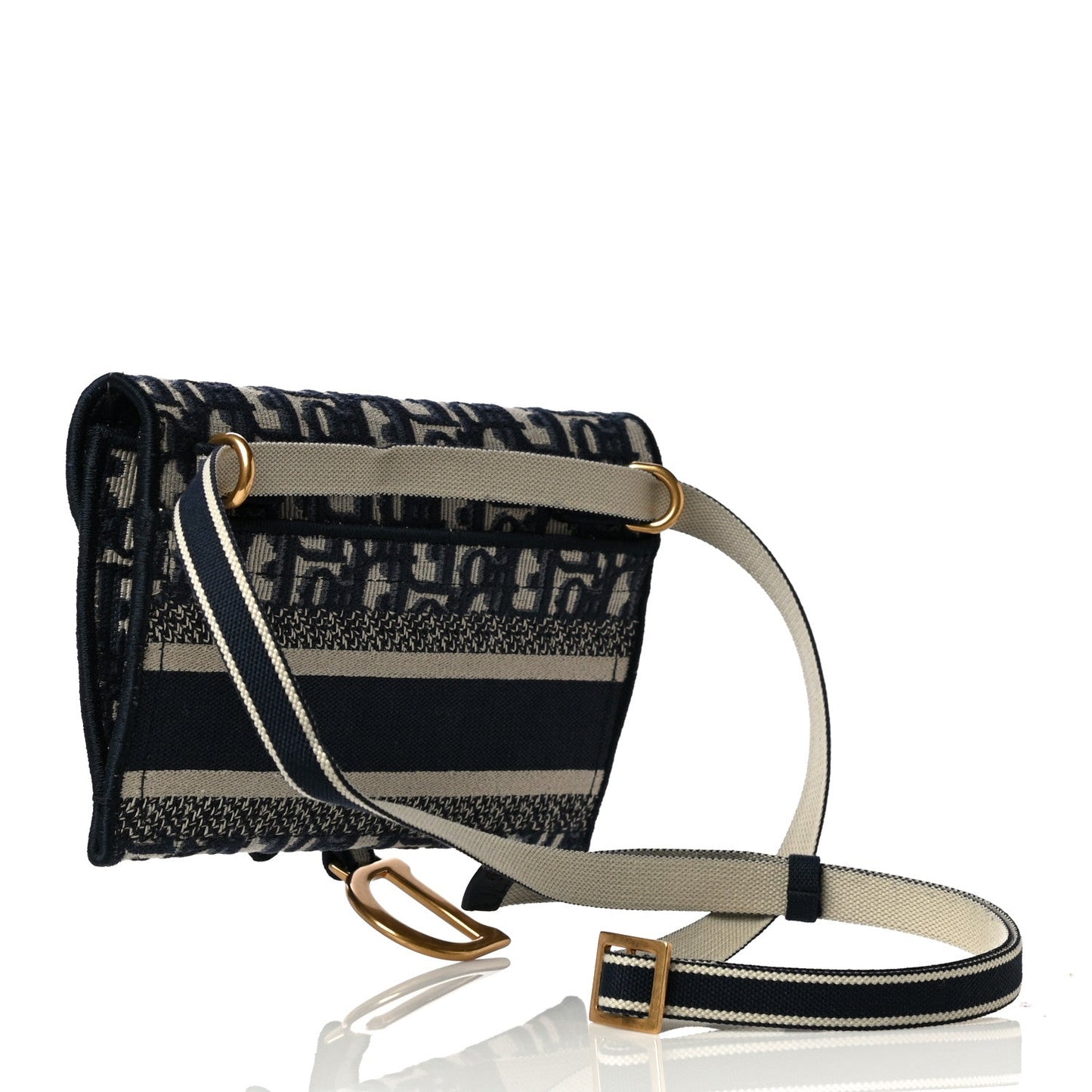 CHRISTIAN DIOR OBLIQUE SLIM SADDLE POUCH