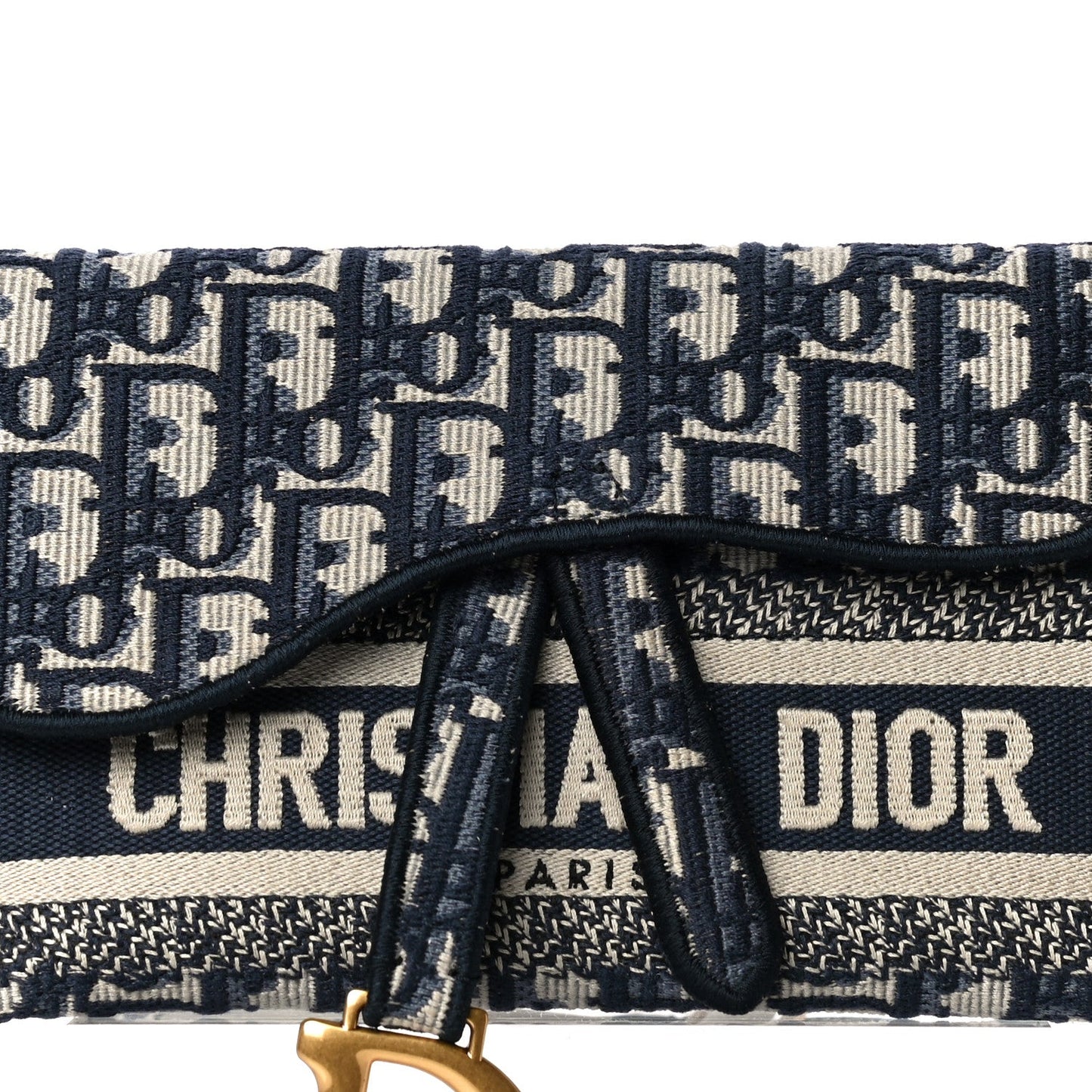 CHRISTIAN DIOR OBLIQUE SLIM SADDLE POUCH