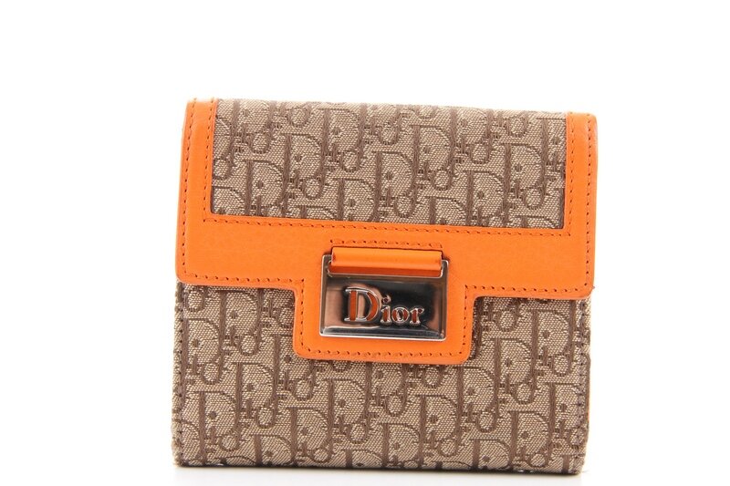 DIOR PORTEMONNAIE QUADRATISCH MONOGRAM COMPACT WALLET