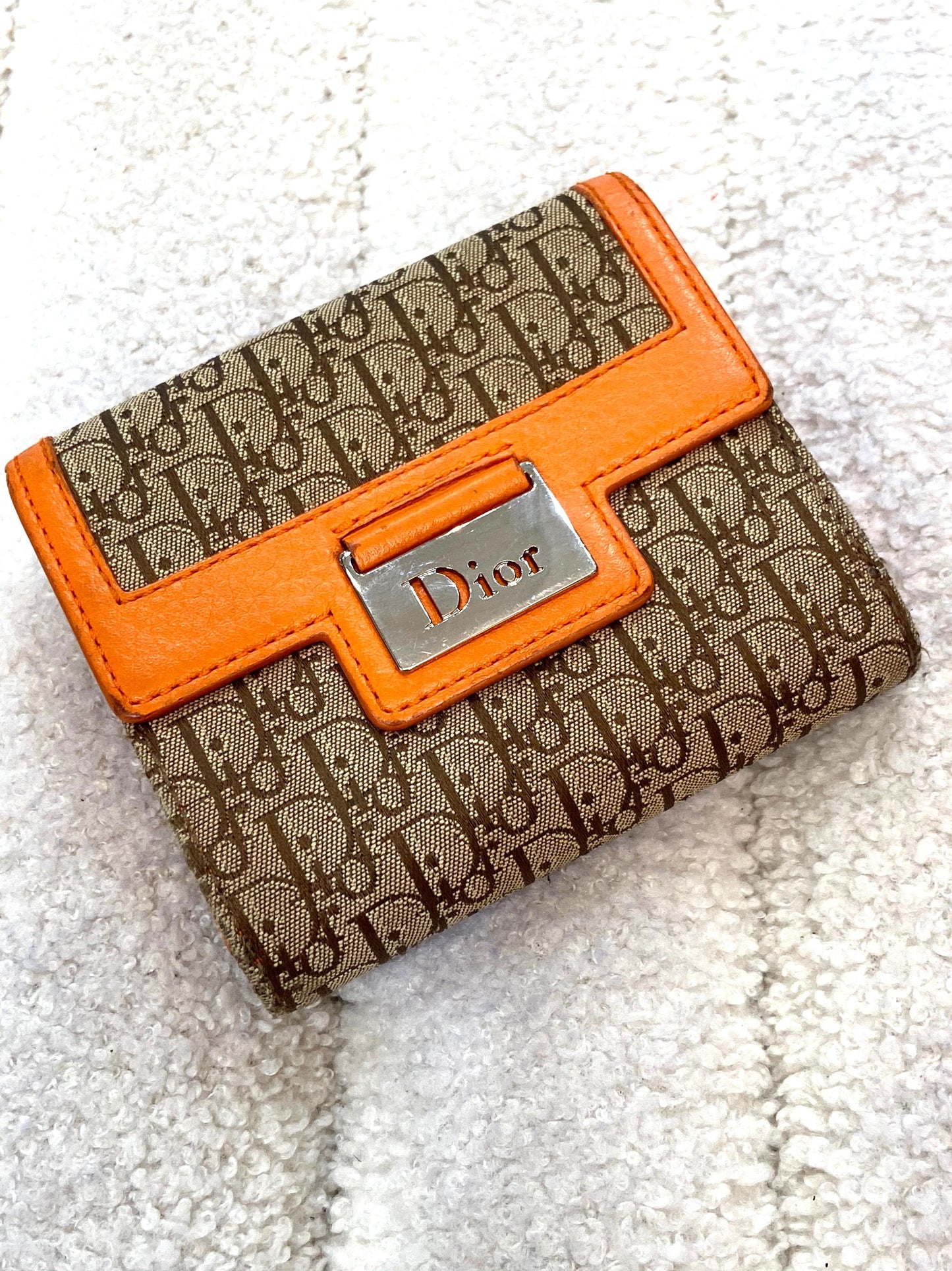 DIOR PORTEMONNAIE QUADRATISCH MONOGRAM COMPACT WALLET