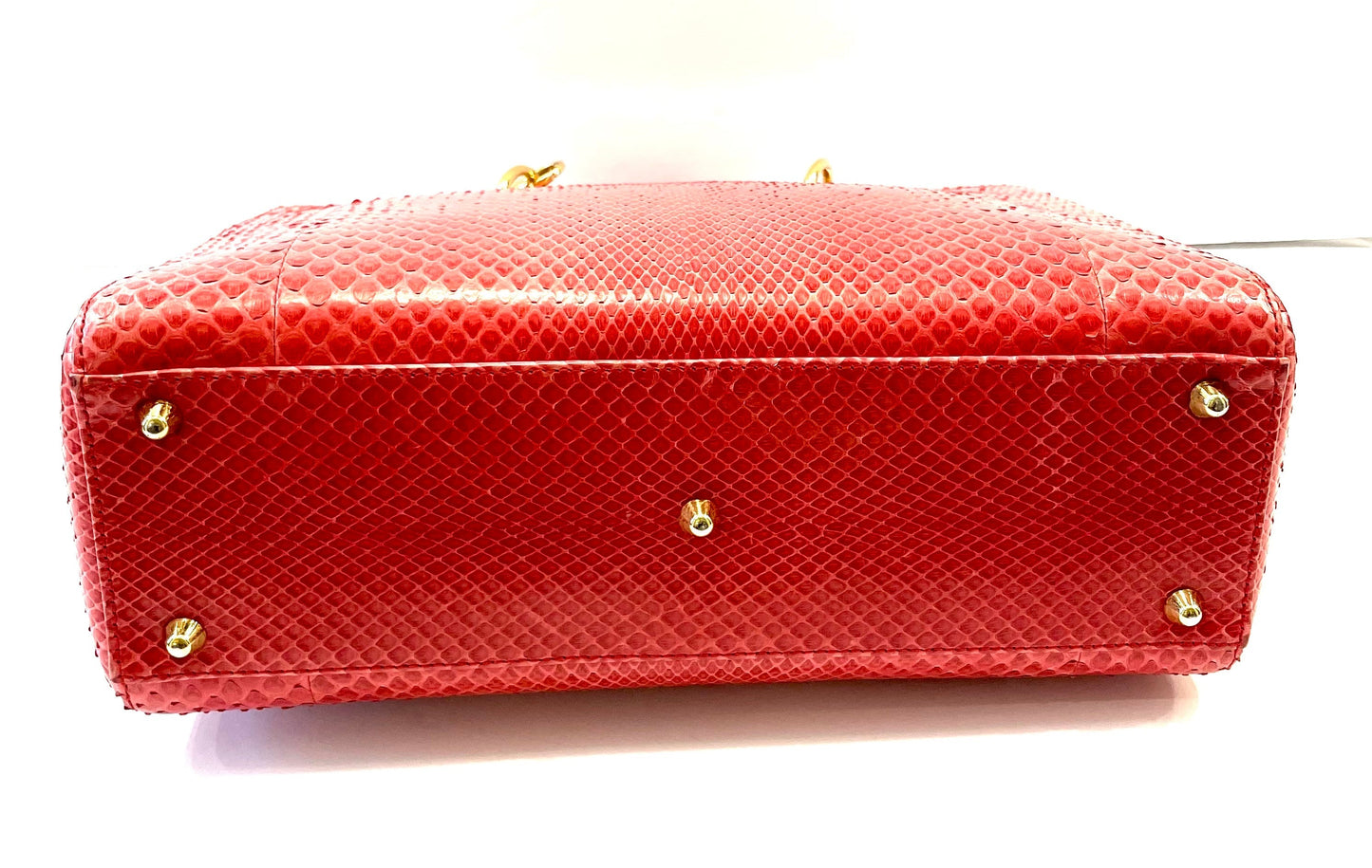 DIOR PYTHON LEATHER LARGE LADY DIOR BAG