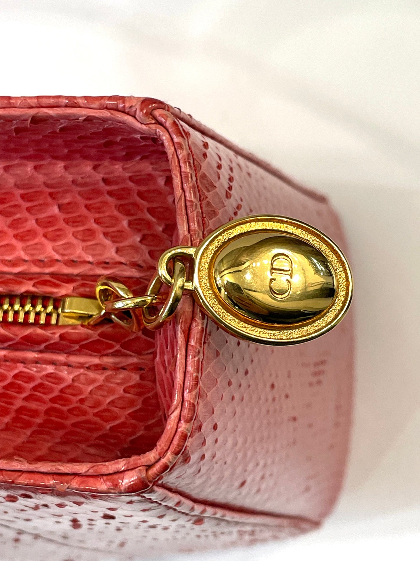 DIOR PYTHON LEATHER LARGE LADY DIOR BAG
