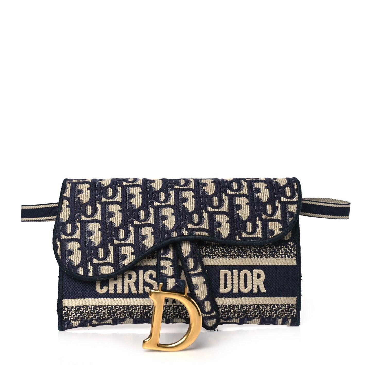 CHRISTIAN DIOR OBLIQUE SADDLE BELT BAG
