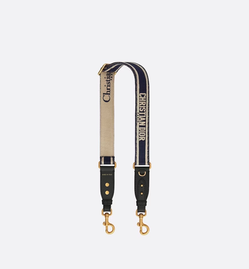 CHRISTIAN DIOR ADJUSTABLE SHOULDER STRAP WITH RING