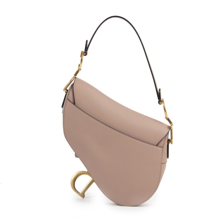DIOR GRAINED CALFSKIN LEATHER SADDLE BAG