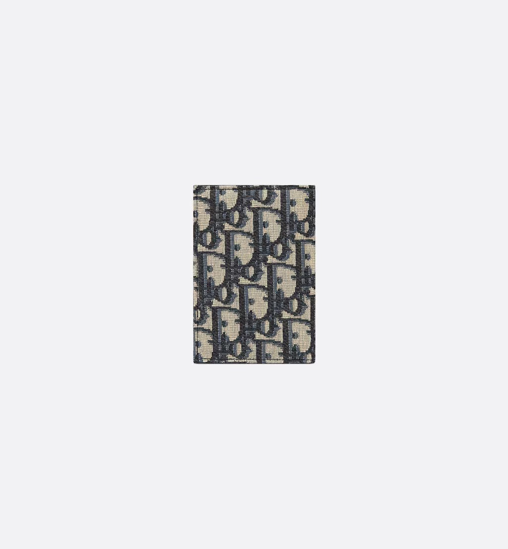 CHRISTIAN DIOR MONOGRAM OBLIQUE JACQUARD VERTICAL CARD HOLDER