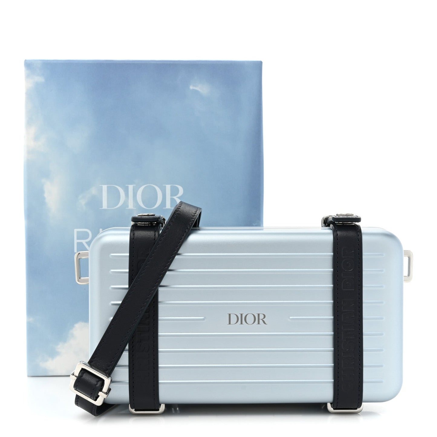 DIOR X RIMOWA ALUMINUM PERSONAL CLUTCH ON STRAP