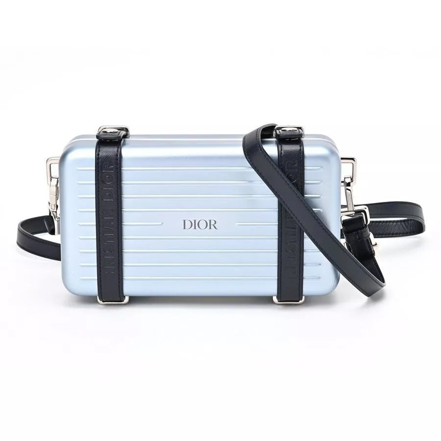DIOR X RIMOWA ALUMINUM PERSONAL CLUTCH ON STRAP