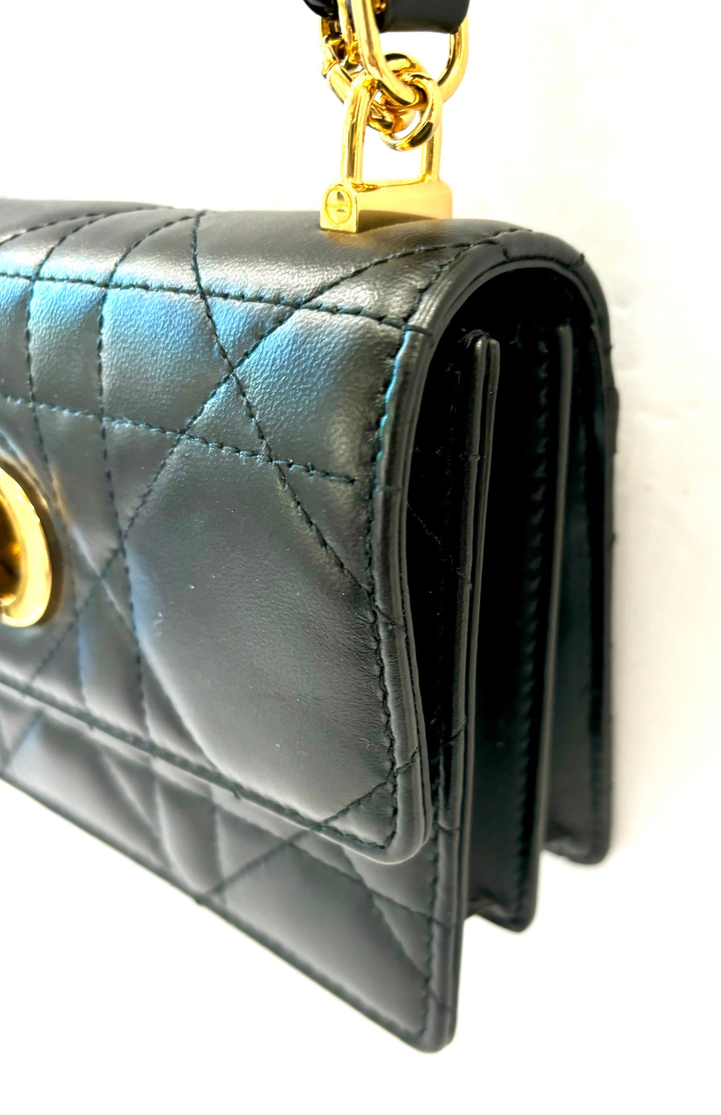 DIOR CANNAGE LAMBSKIN LEATHER SMALL MISS CARO BAG
