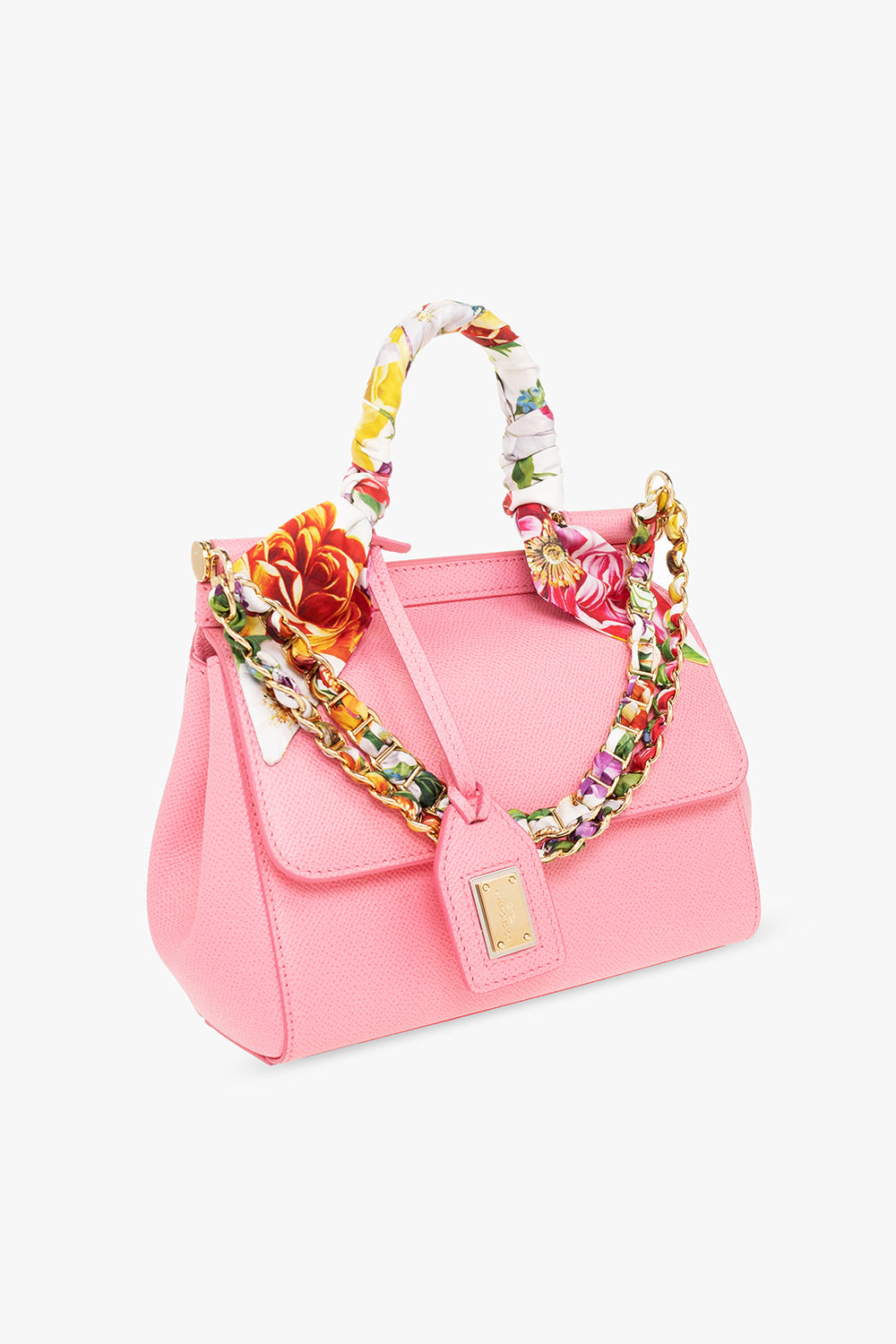 DOLCE & GABBANA PINK SICILY SMALL SHOULDER BAG