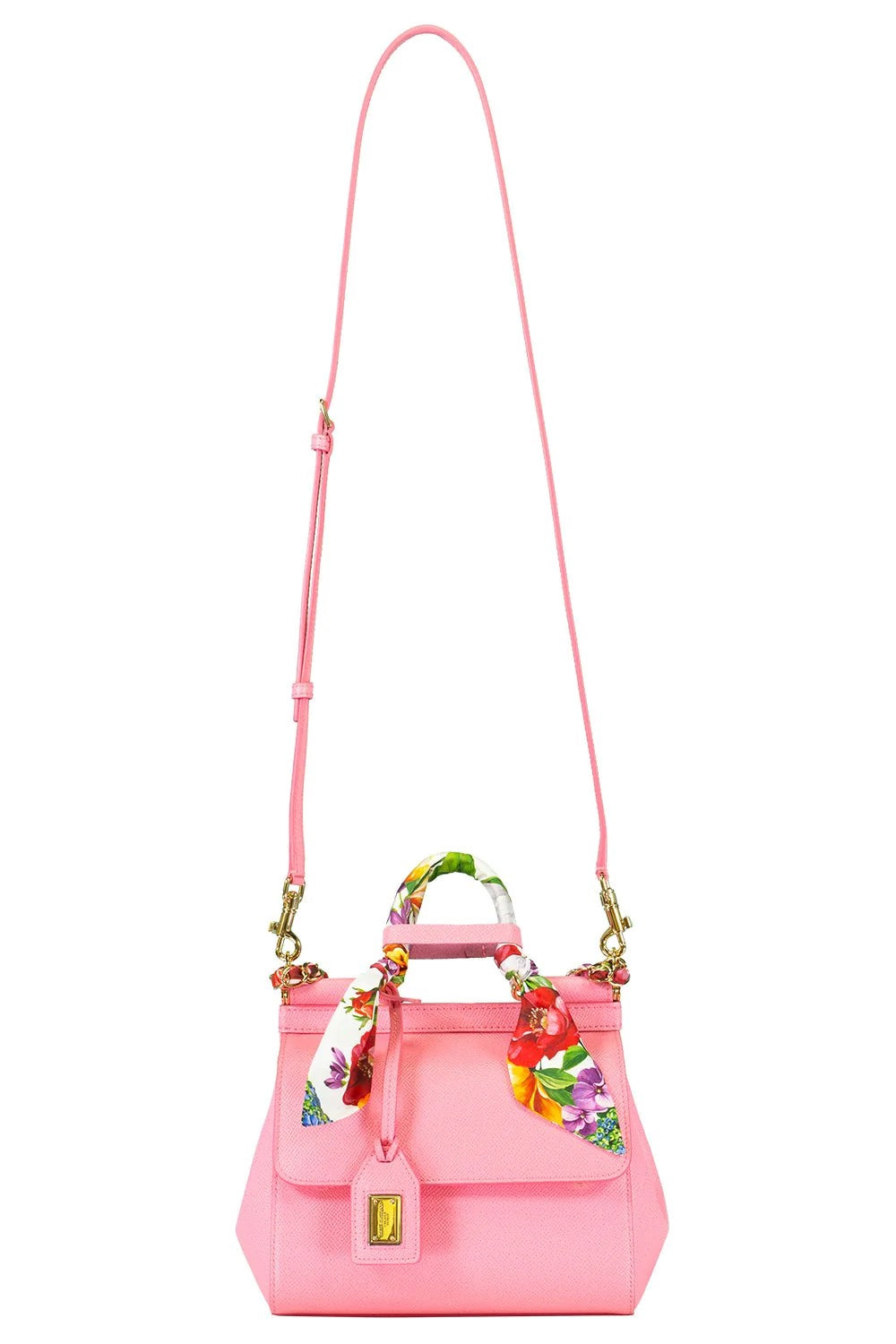 DOLCE & GABBANA PINK SICILY SMALL SHOULDER BAG