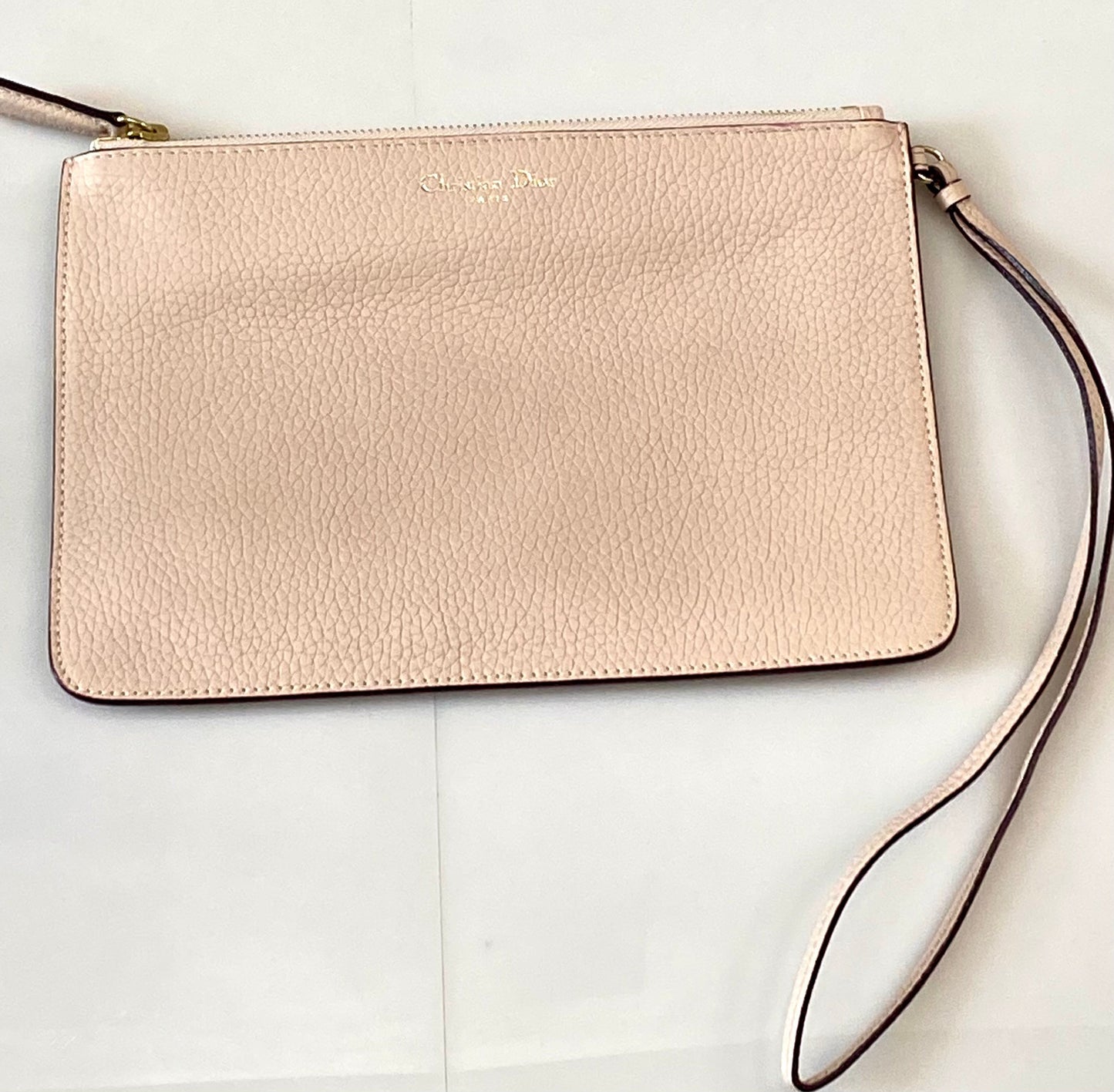 DIOR GRAINED LEATHER MEDIUM DIORISSIMO TOTE BAG IN BLUSH PINK
