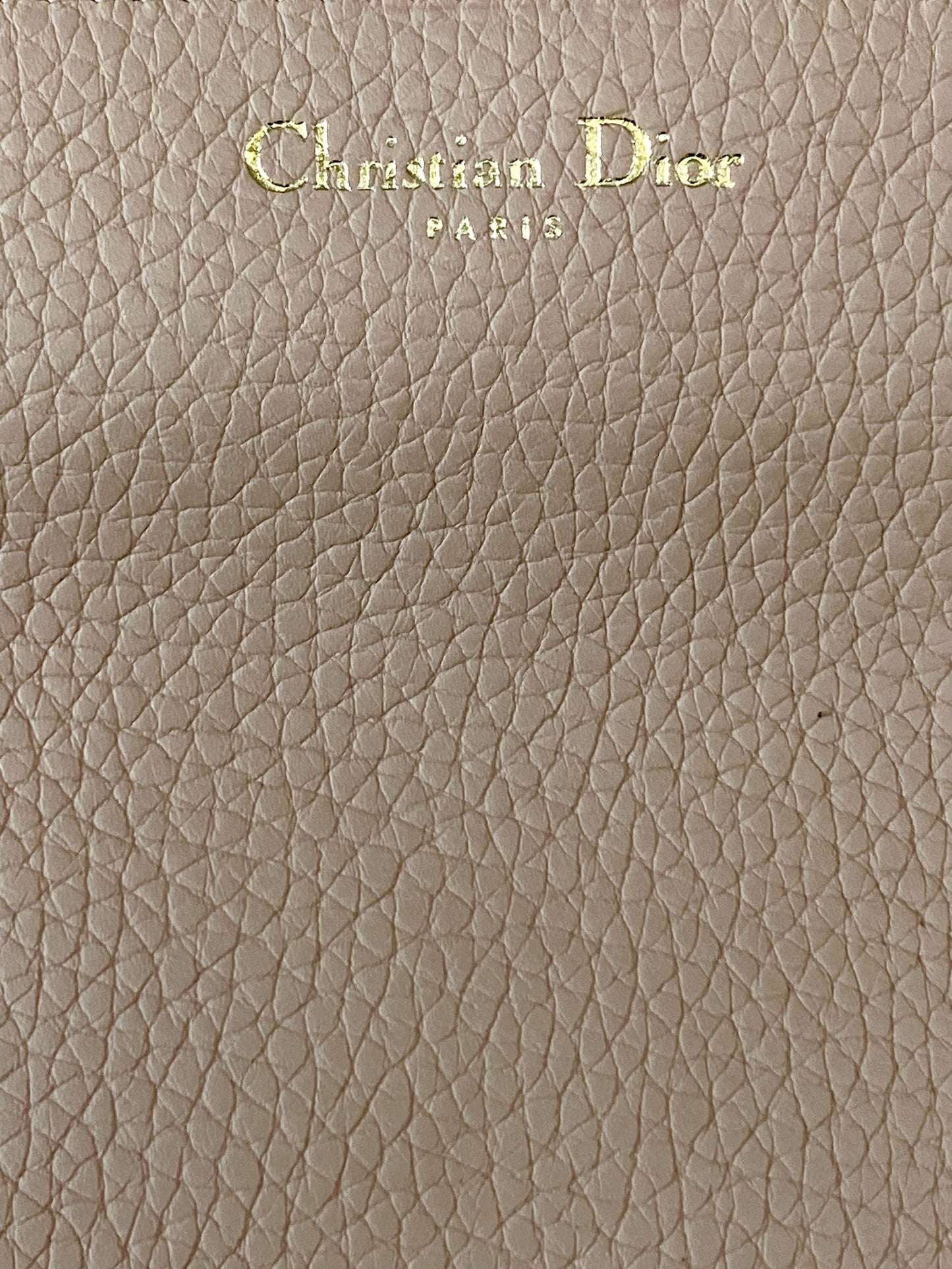 DIOR GRAINED LEATHER MEDIUM DIORISSIMO TOTE BAG IN BLUSH PINK